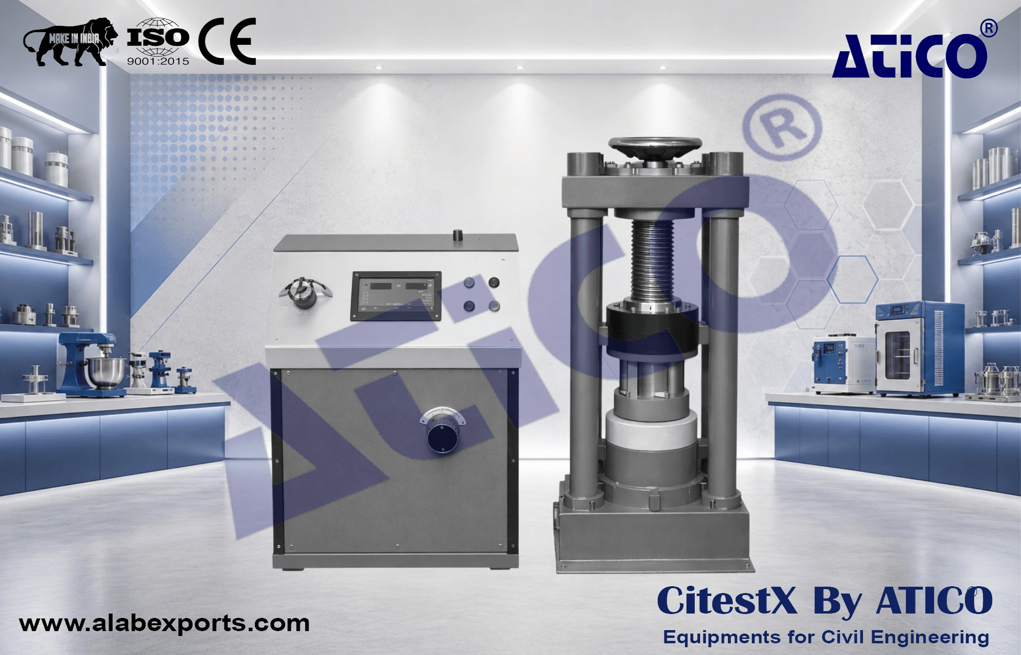 Compression Testing Machine – Pillar Type Load Frame (Hand Operated)