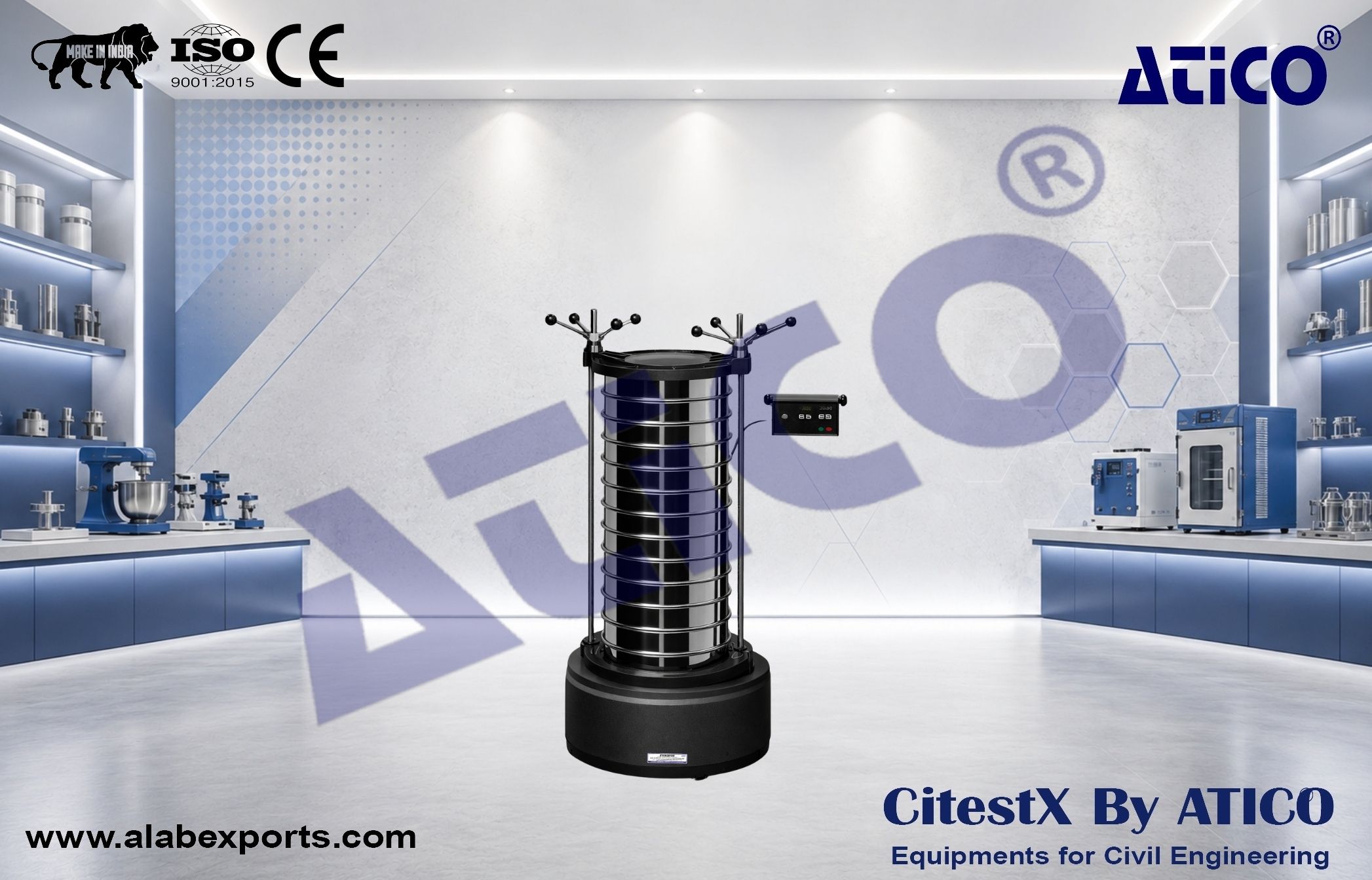 Vibratory Sieve Shaker (Max. height of sieve stack - 963 mm - Basic)
