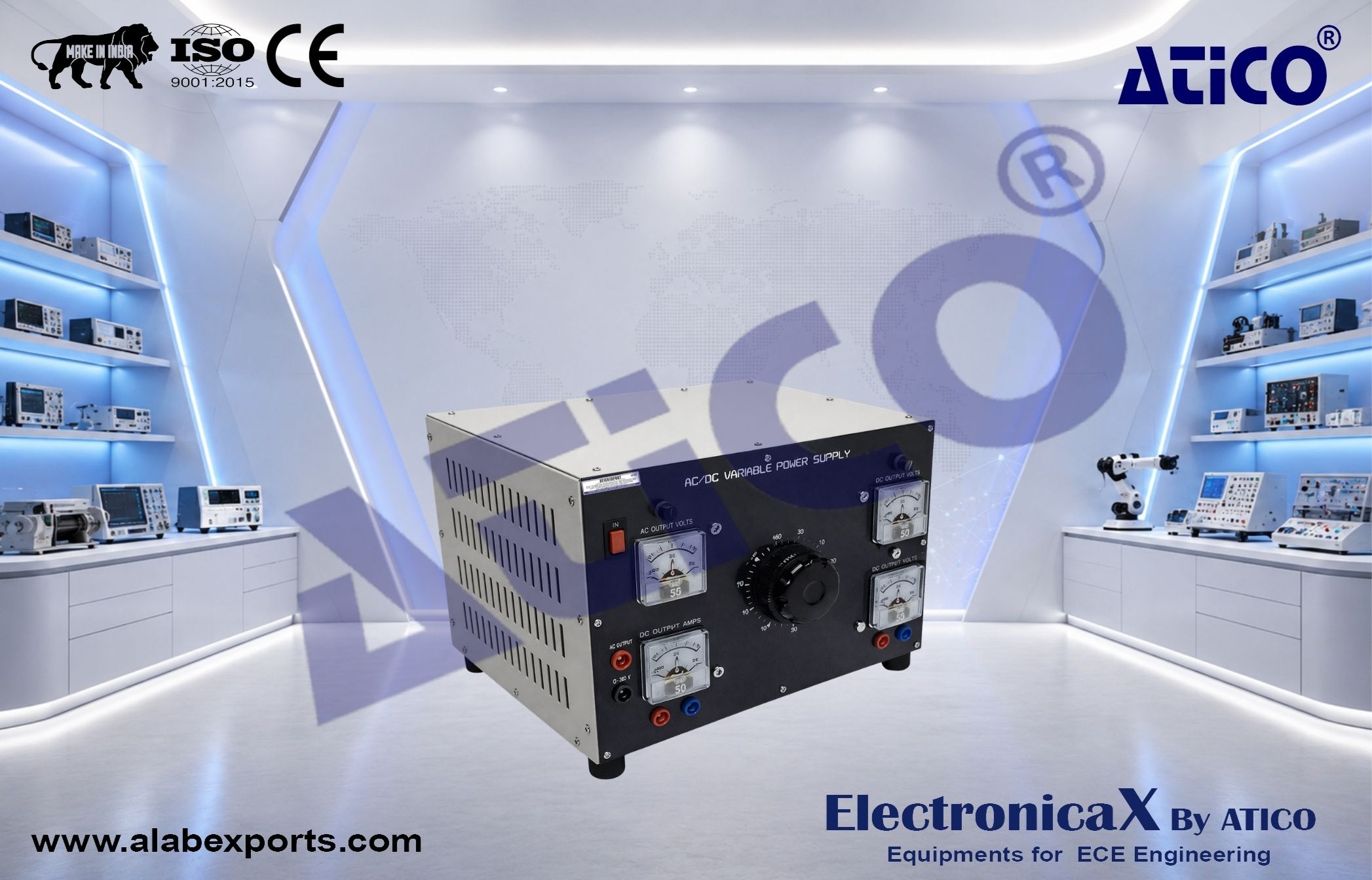 AC/DC Variable Power Supply Dimension: 545 x 295 x 395