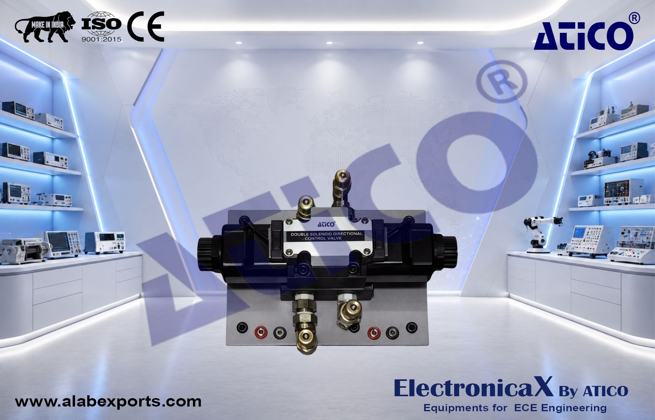 4/3 Way Double Solenoid Directional Control Valve (PABT Blocked)