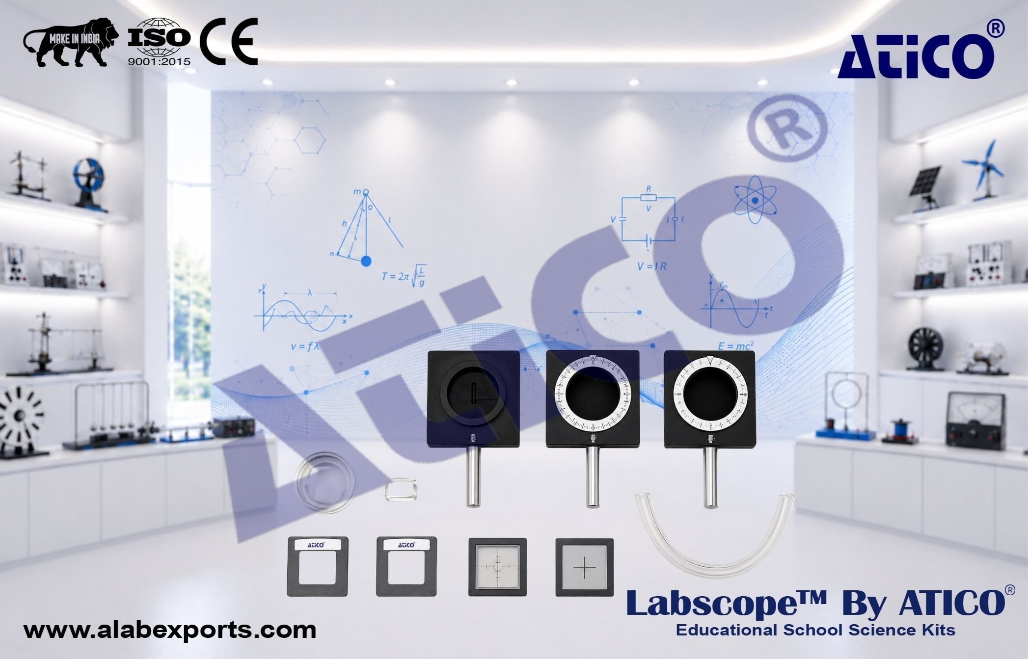 Physics Demonstration Kit Optical bench Supplementary collection for Lab Use in Schools & Colleges ATICO Export