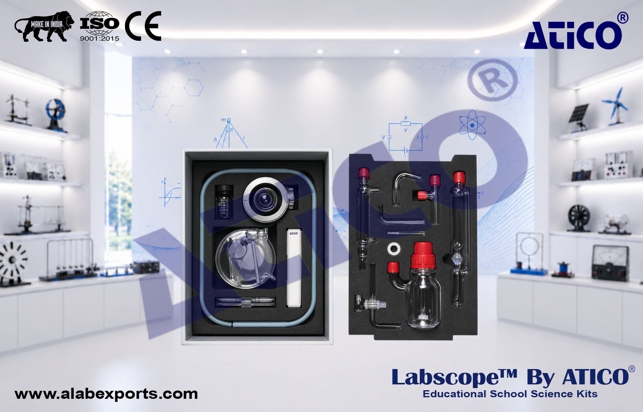 Chemistry Students kit Gas generator for Lab Use in Schools & Colleges ATICO Export