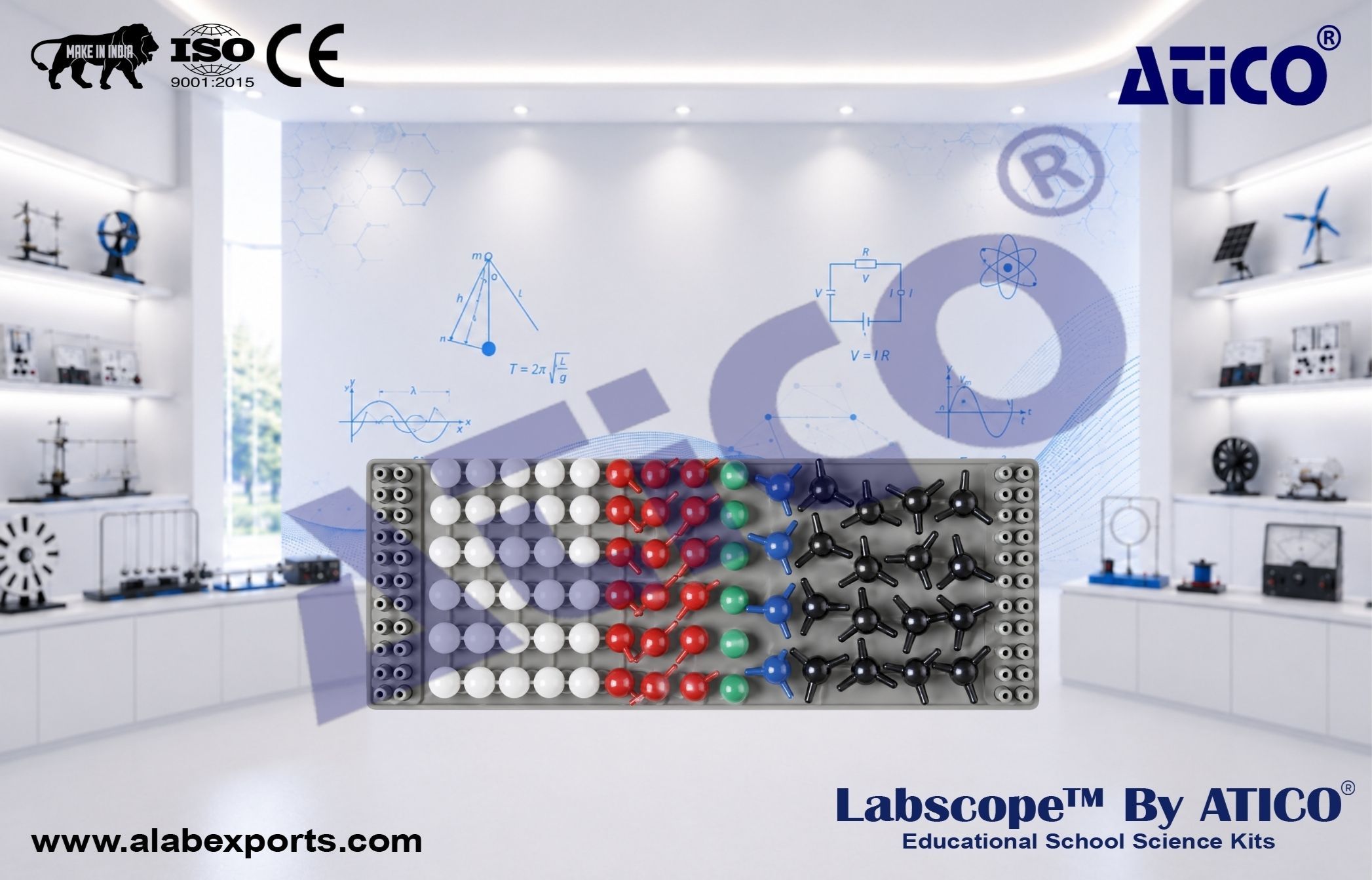 Chemistry Science Box Molecules for Lab Use in Schools & Colleges ATICO Export