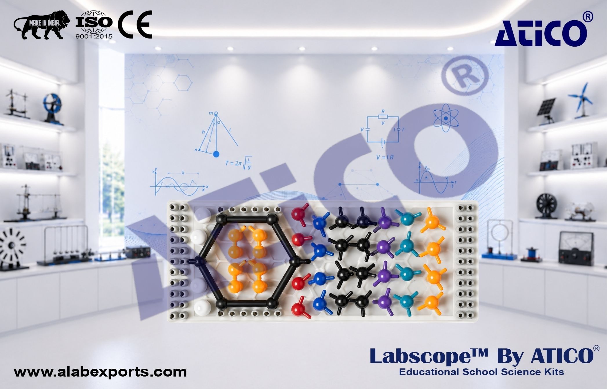 Chemistry Lab Box Molecules for Lab Use in Schools & Colleges ATICO Export