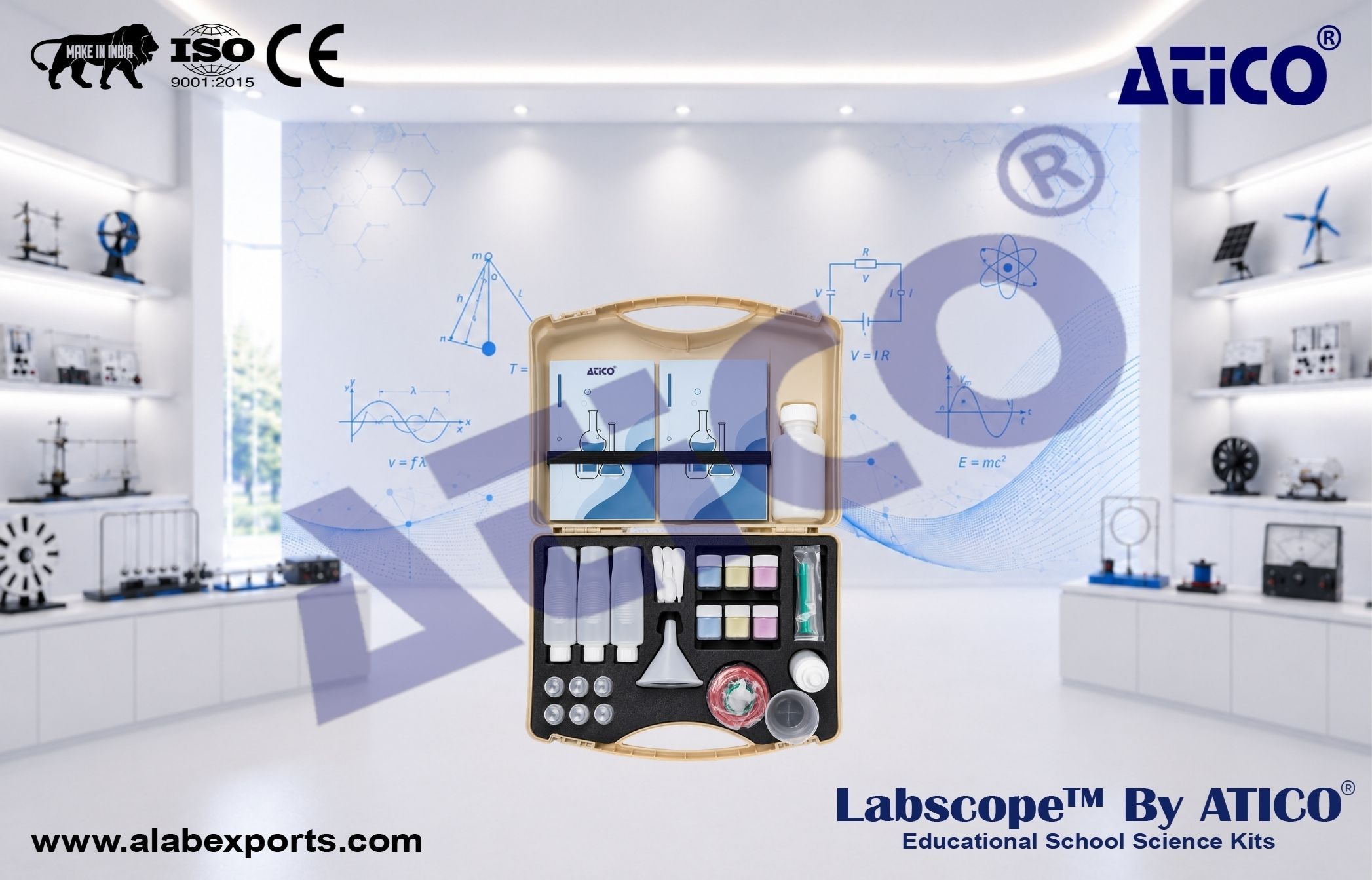 Chemistry Students kit Lab Box for Lab Use in Schools & Colleges ATICO Export