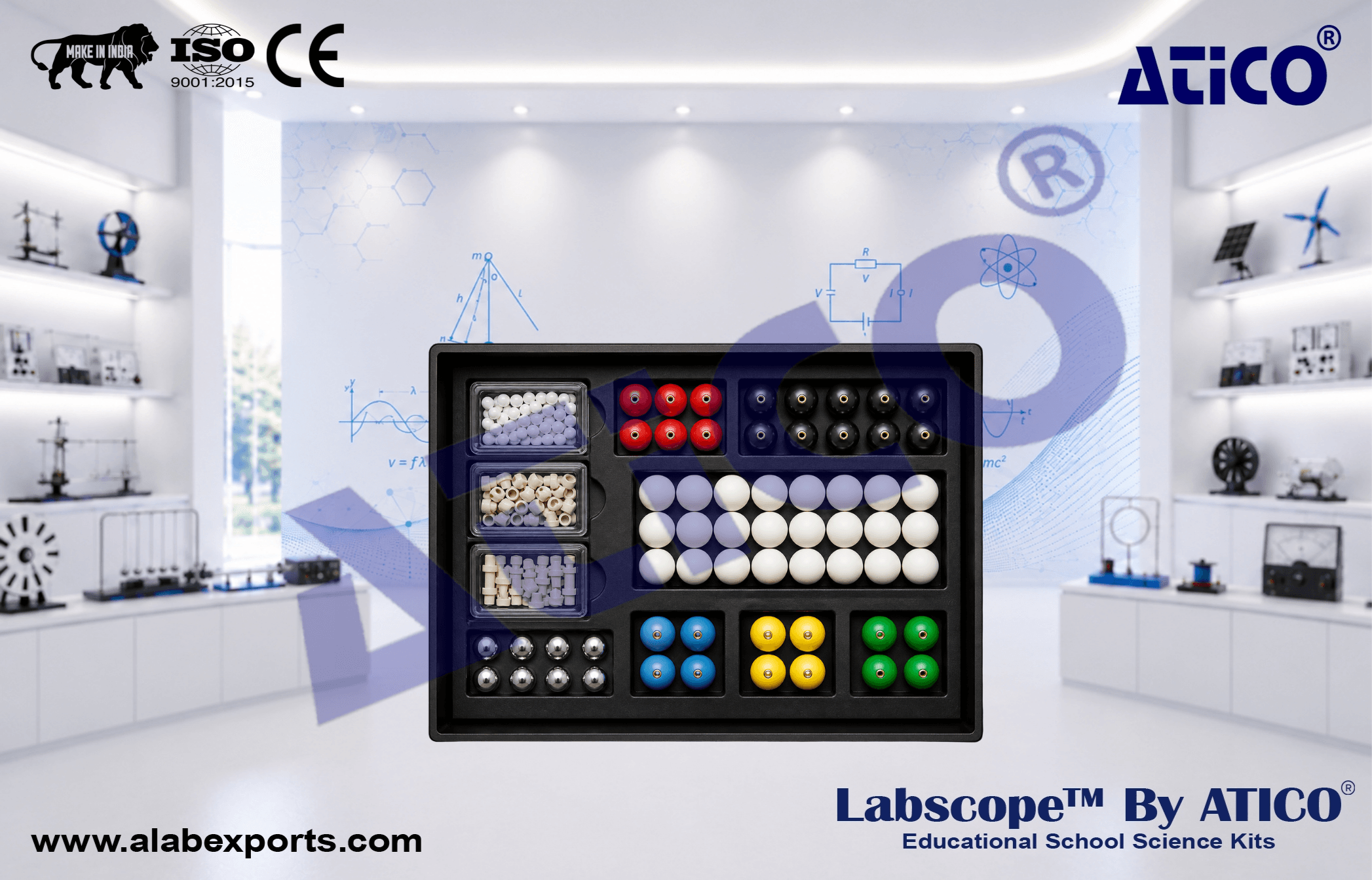 Chemistry Molecular Structure Set Science Kits for Lab Use in Schools & Colleges ATICO Export