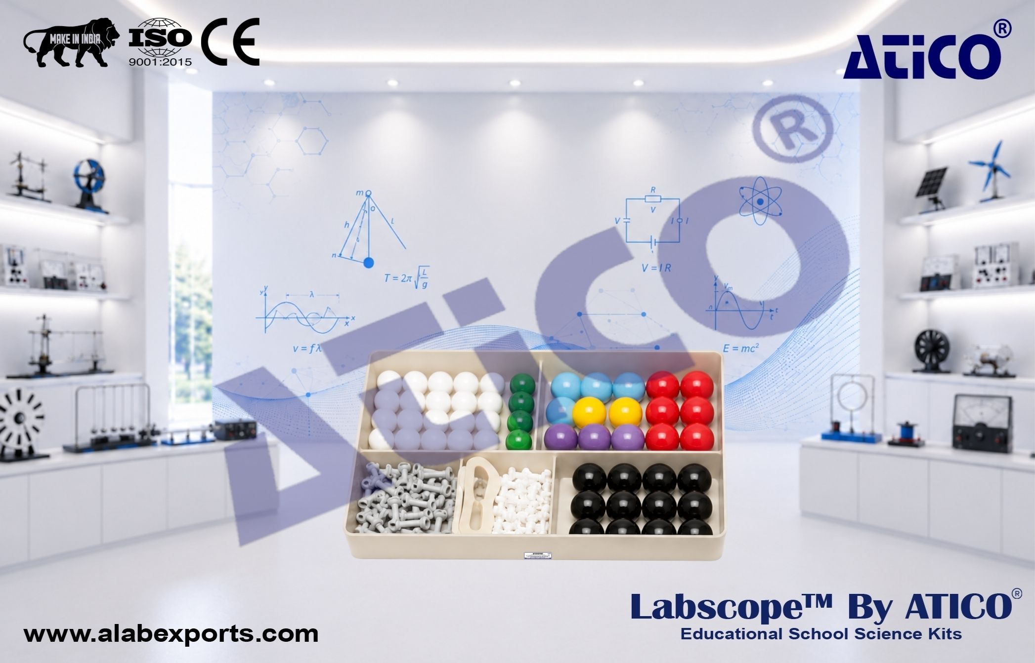 Molecule building set for students Organic Chemistry Lab Kits for Schools and Colleges ATICO Export