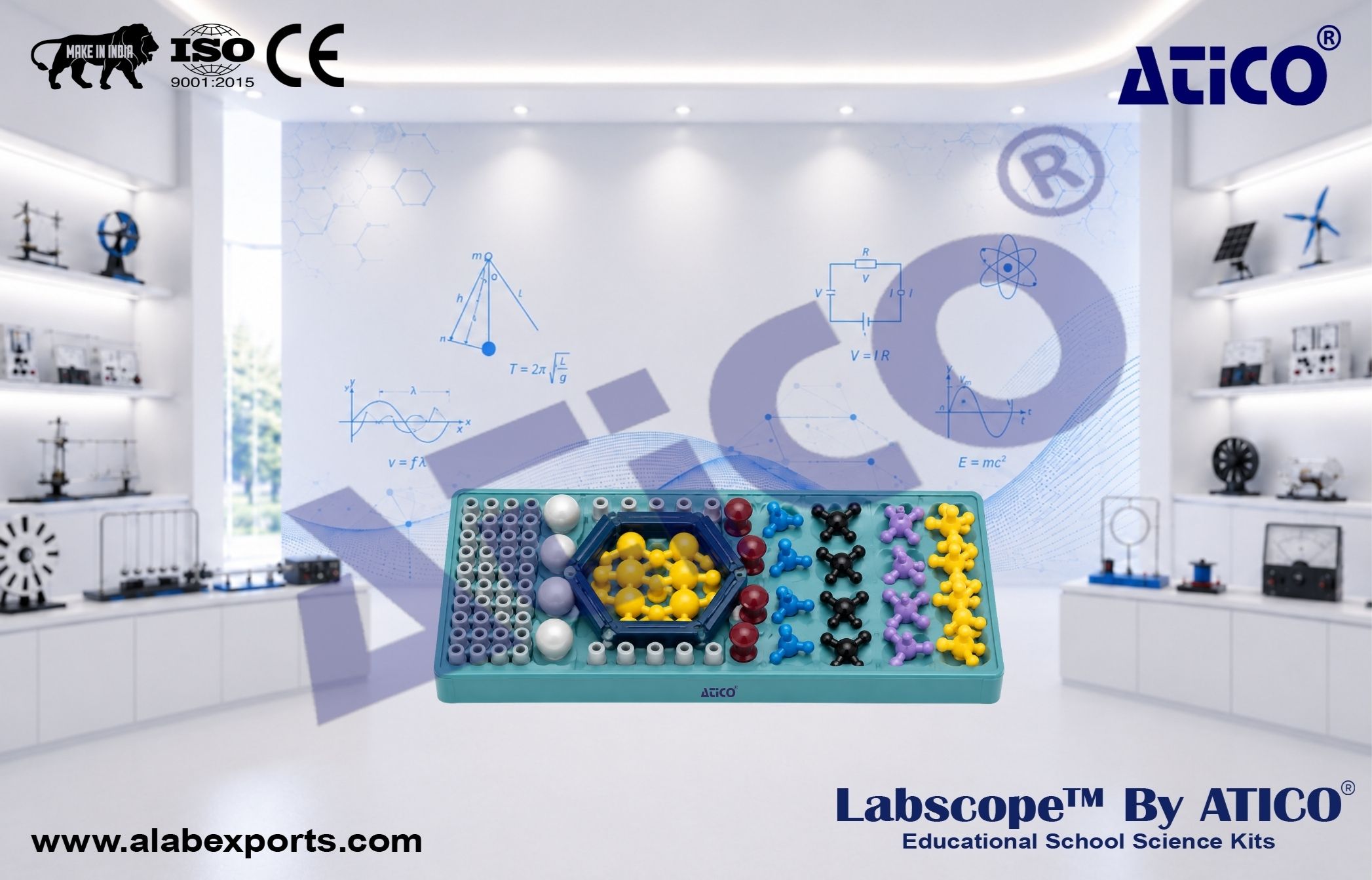 Molecule building set Chemistry Lab Kits for Schools and Colleges ATICO Export