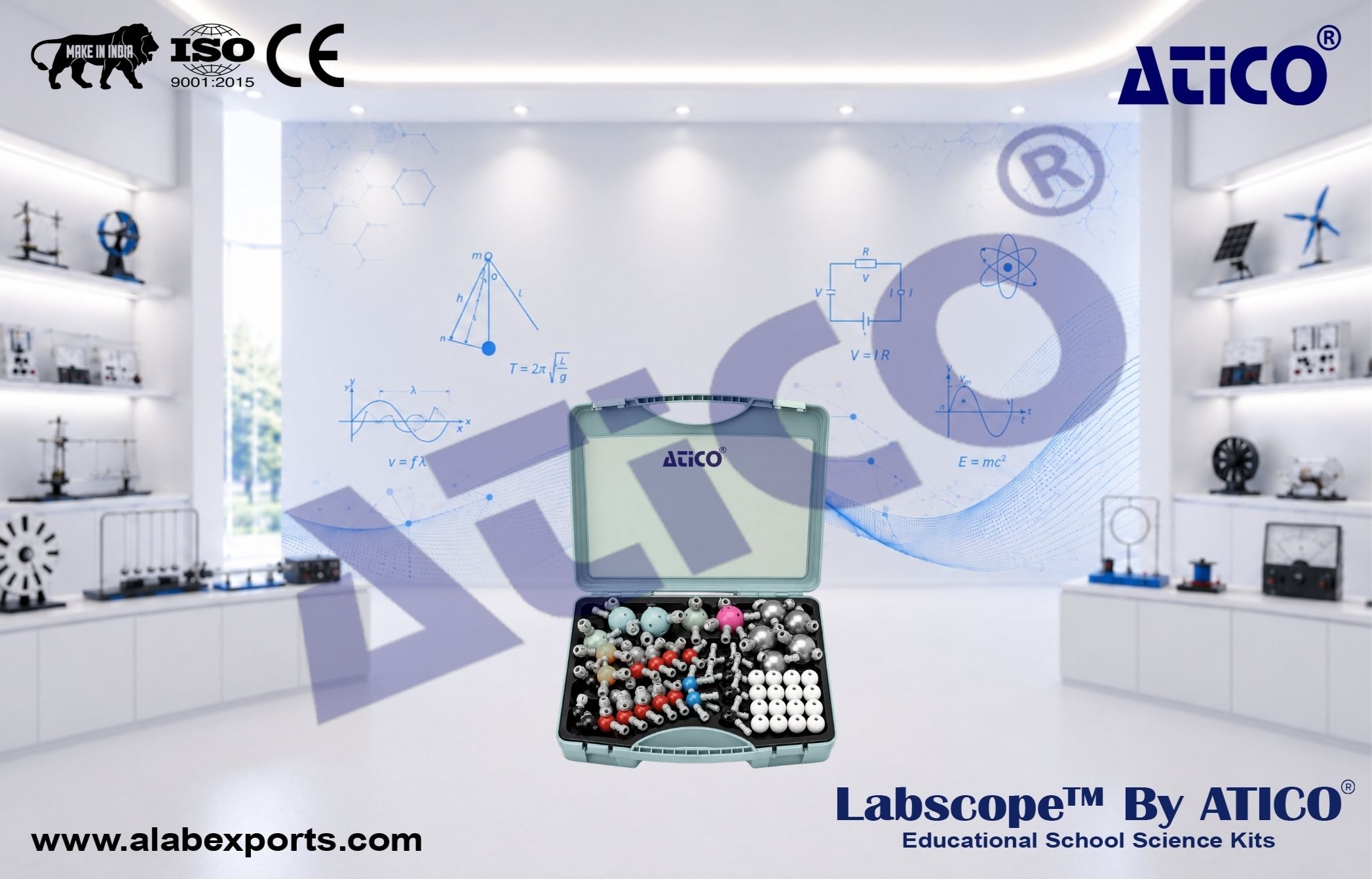 Chemistry Lab Kits for Schools and Colleges ATICO Export Periodic System Set Magnetic