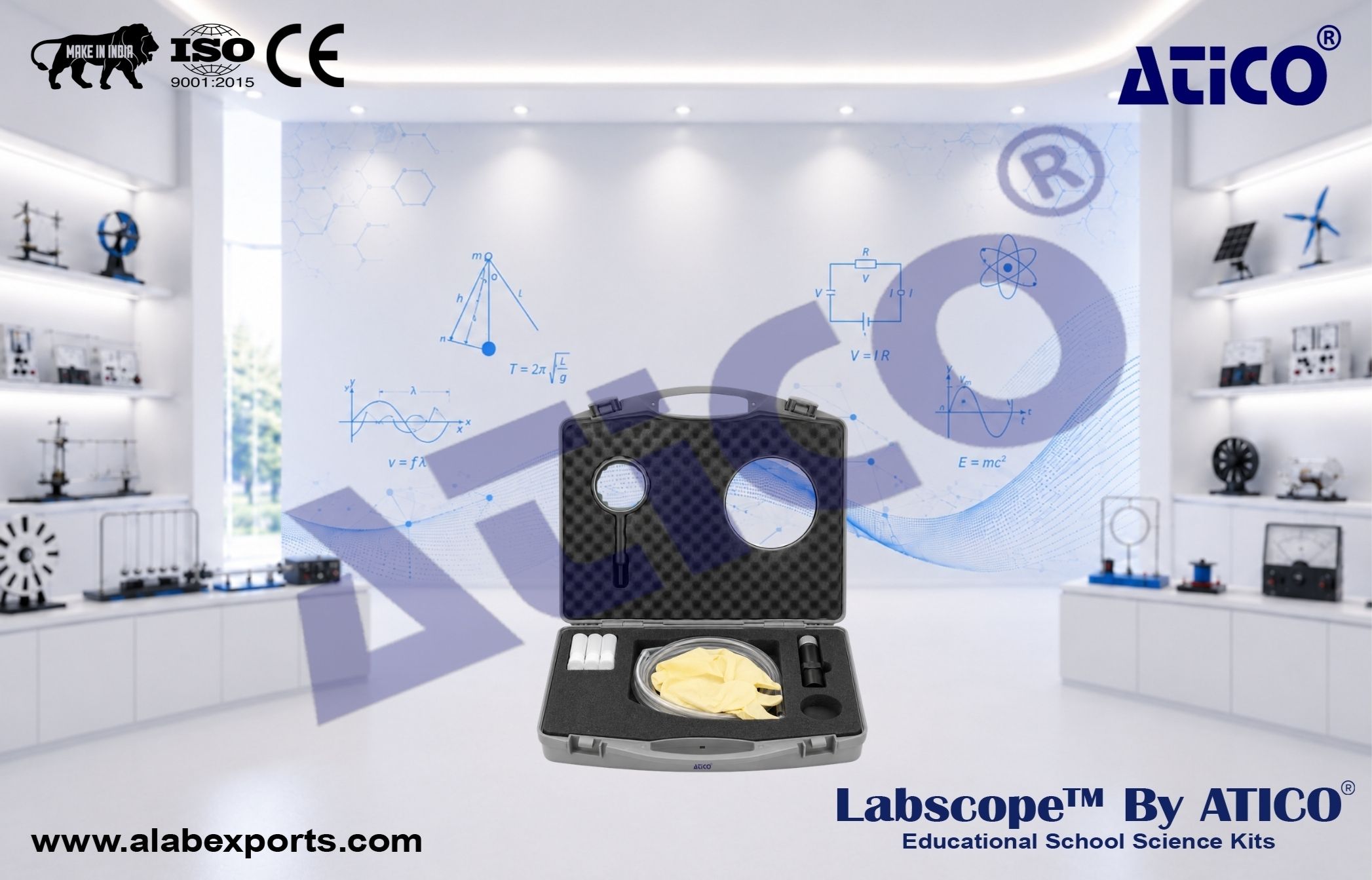 Sampling case for ground and bush organisms Chemistry Lab Kits for Schools and Colleges ATICO Export