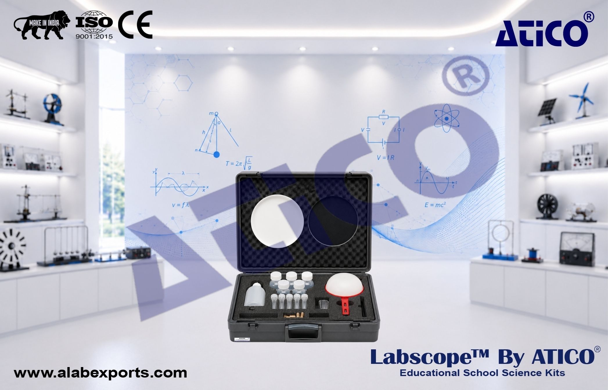 Sampling case for aquatic organisms Chemistry Lab Kits for Schools and Colleges ATICO Export