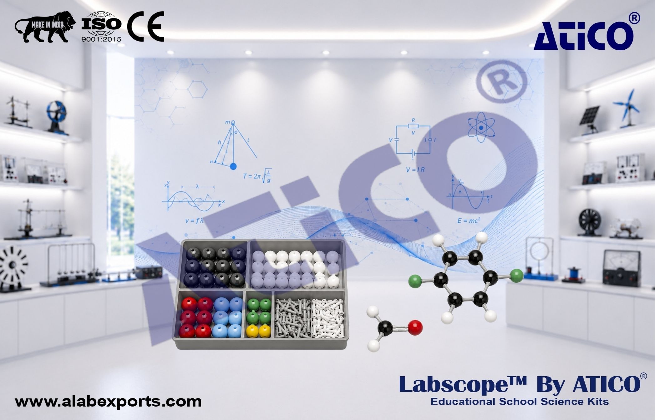 Molymod Organic Chemistry Molecule Building Kit Physics School Science STEM Kit