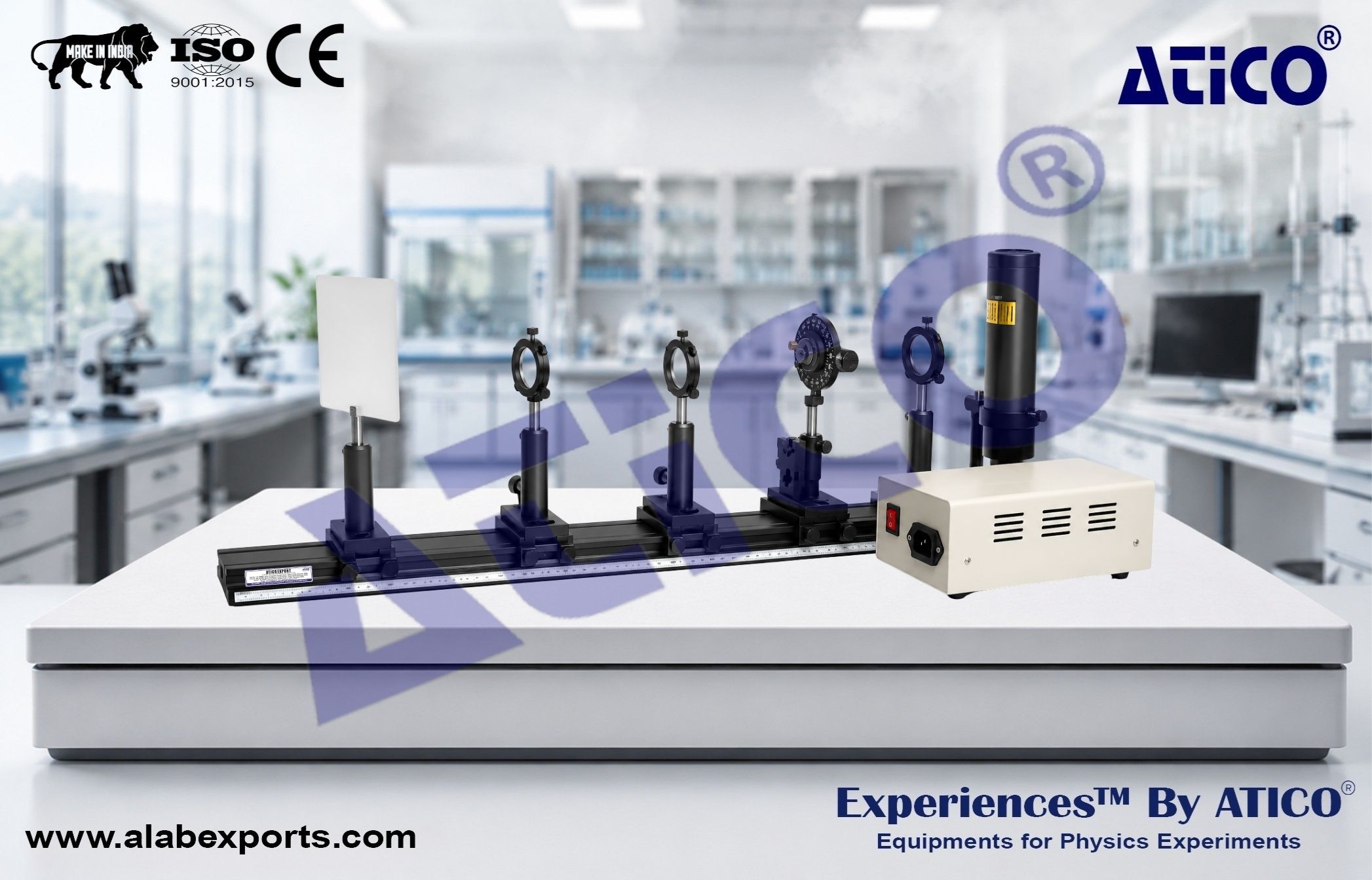 Interference Diffraction Physics Lab Experiments Setup by ATICO EXPORT