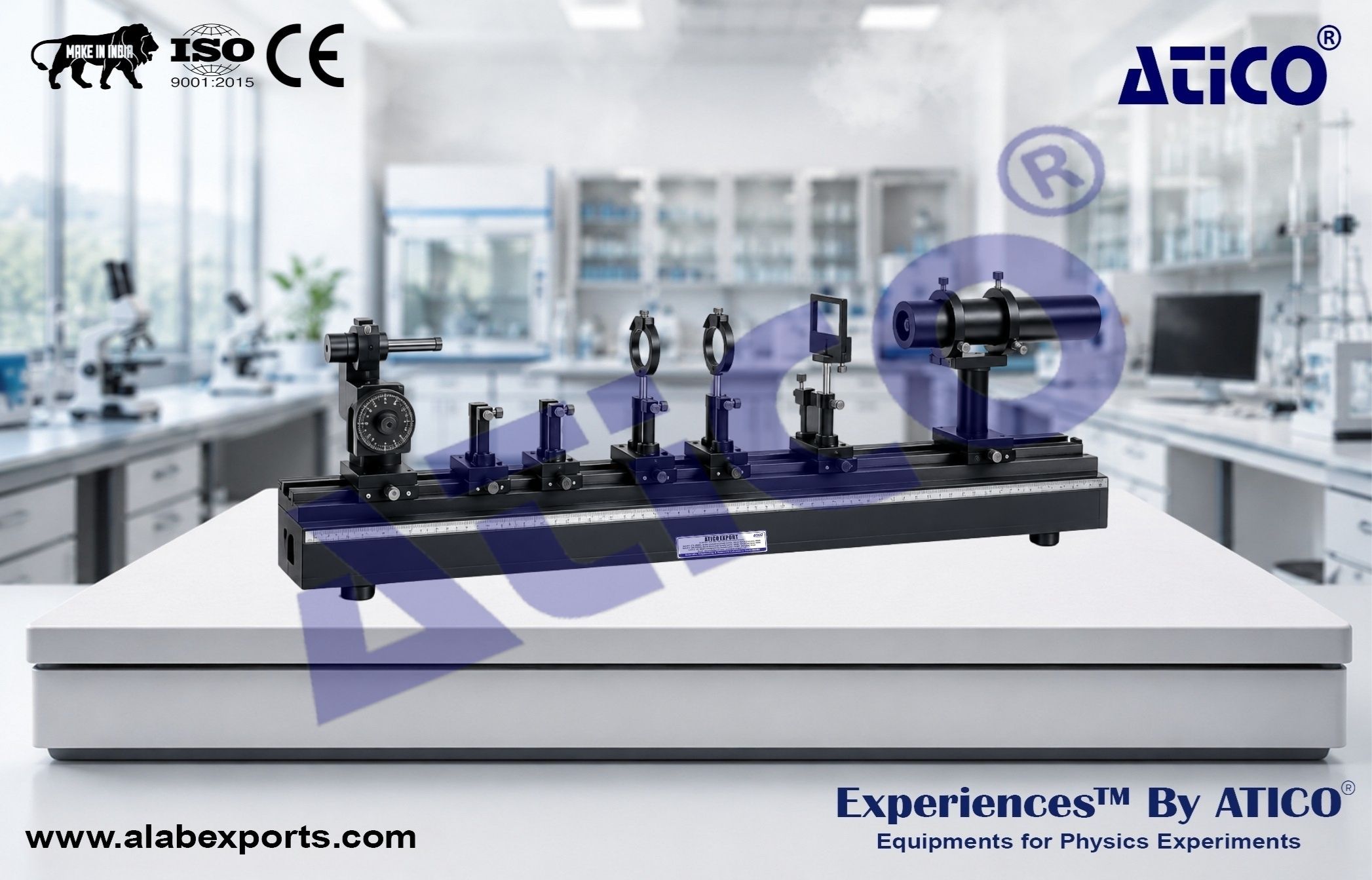 Diffraction Light Intensity Physics Lab Experiments Setup by ATICO EXPORT