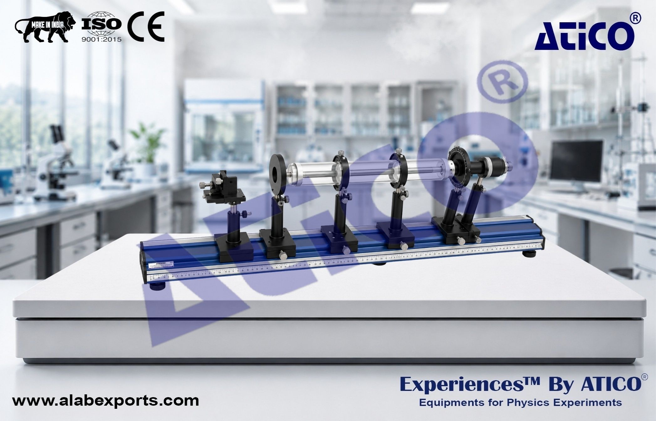 Polarized Light Rotation Physics Lab Experiments Setup by ATICO EXPORT