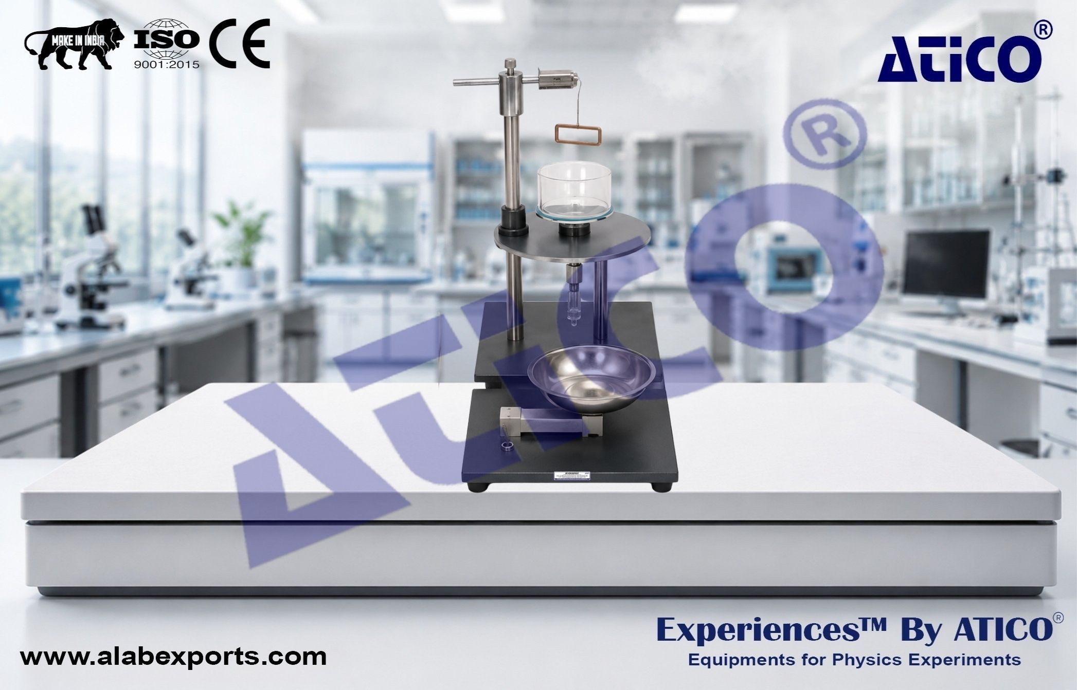 Pressure sensor characteristic Physics Lab Experiment Setup