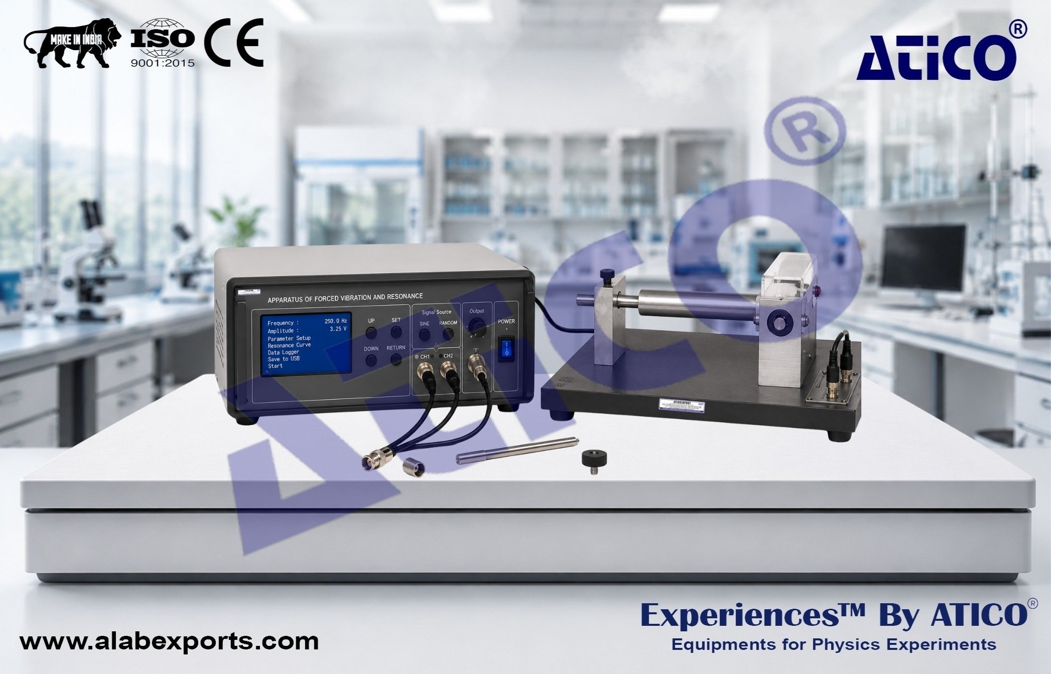 Apparatus of Forced Vibration and Resonance for Mechanics Physics Lab