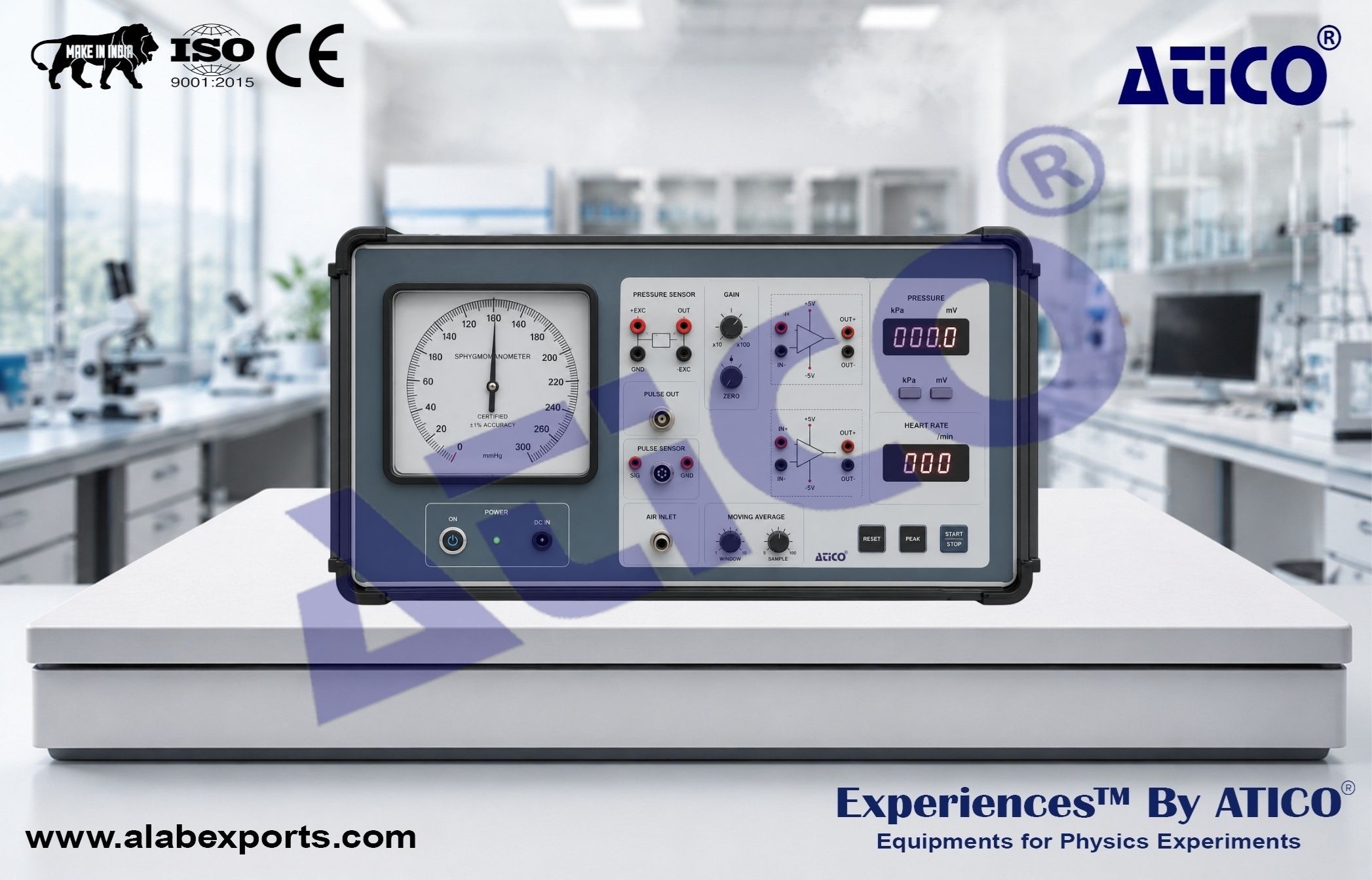 Pressure Sensor and Measurement of Heart Rate & Blood Pressure for Mechanics Physics Lab