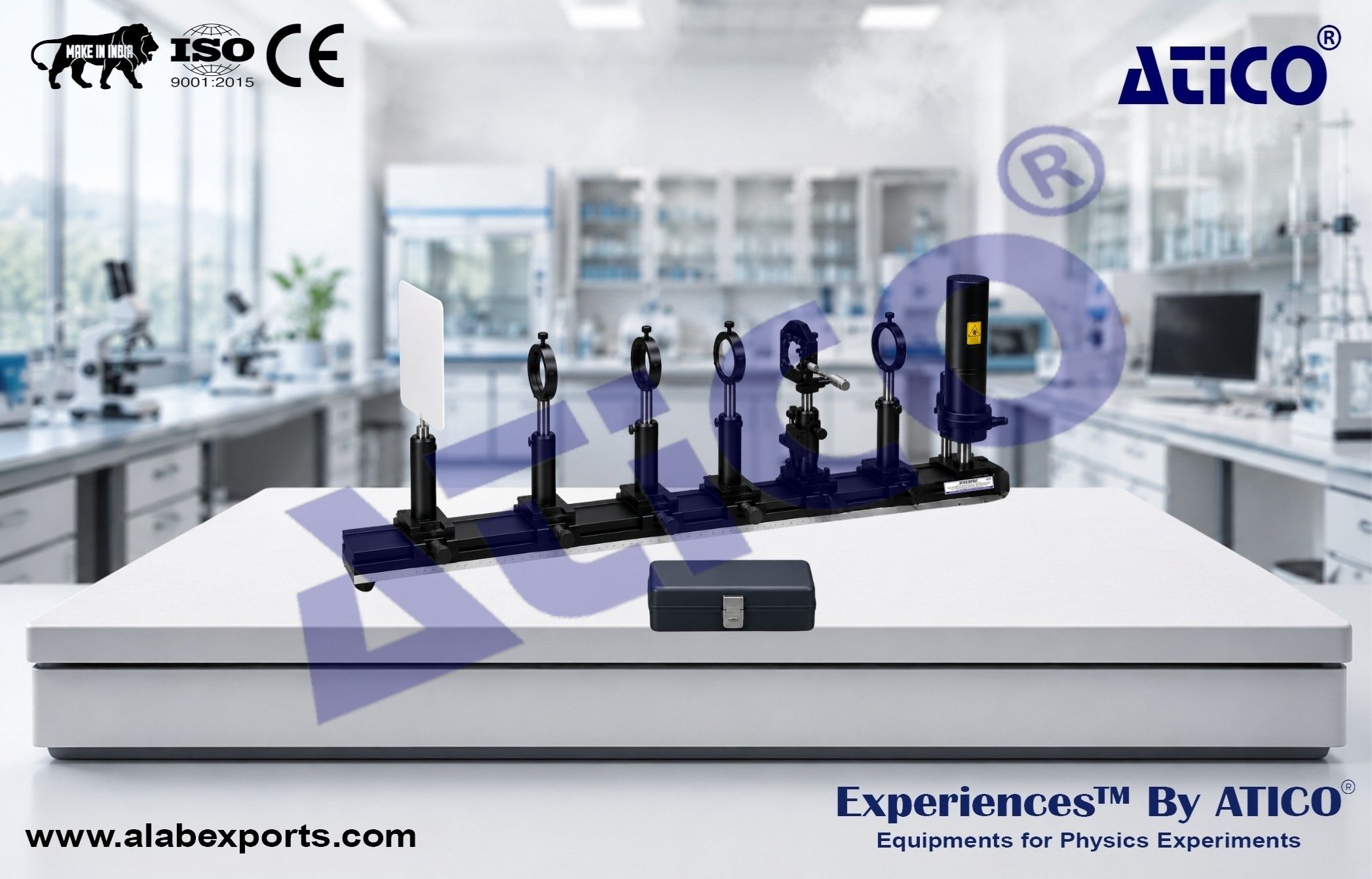 Optics Experiment Kit Extended Model for Educational Physics Kits