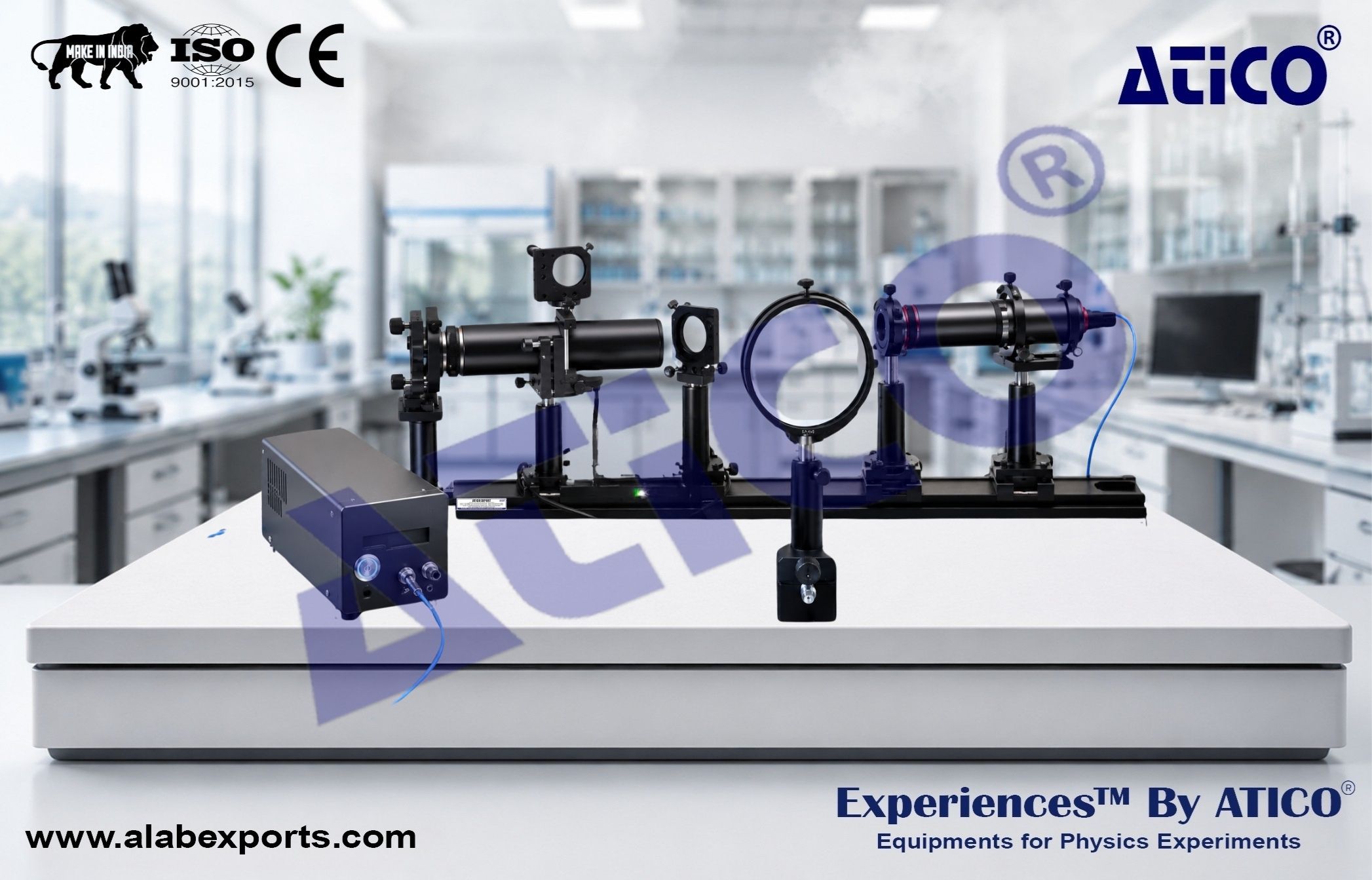 Interference, Diffraction & Polarization Kit advanced Educational Physics Lab