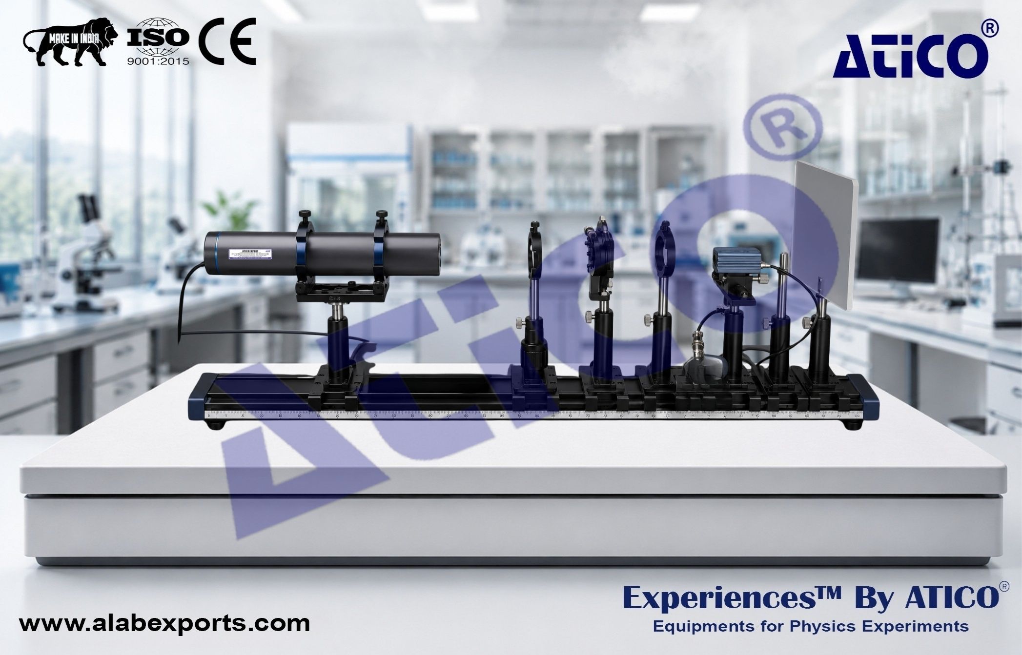 Measurement of Diffraction Intensity Complete Model Optics Educational Kits