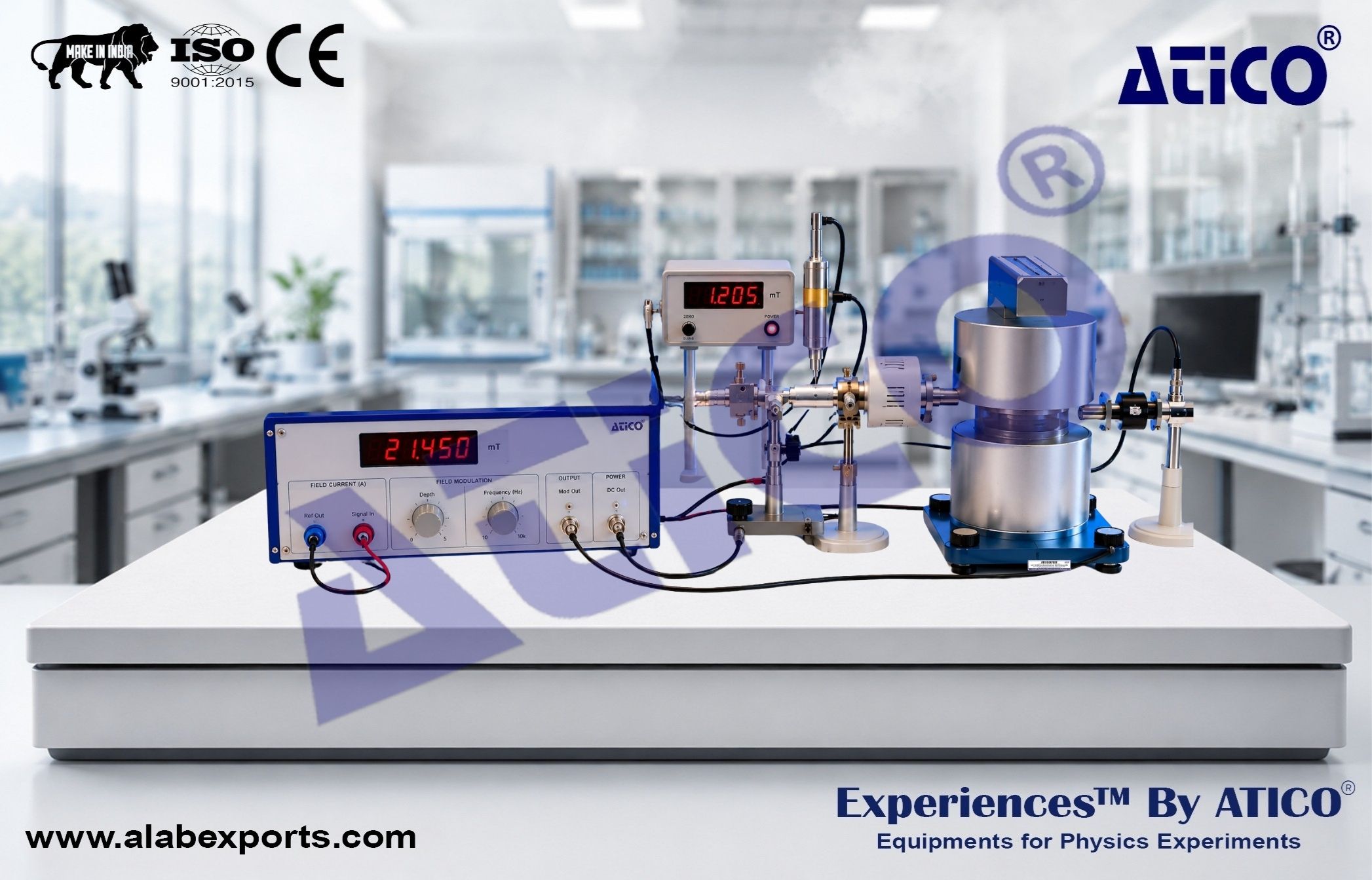 Microwave Ferromagnetic Resonance Apparatus Complete Model for Advanced Physics Lab