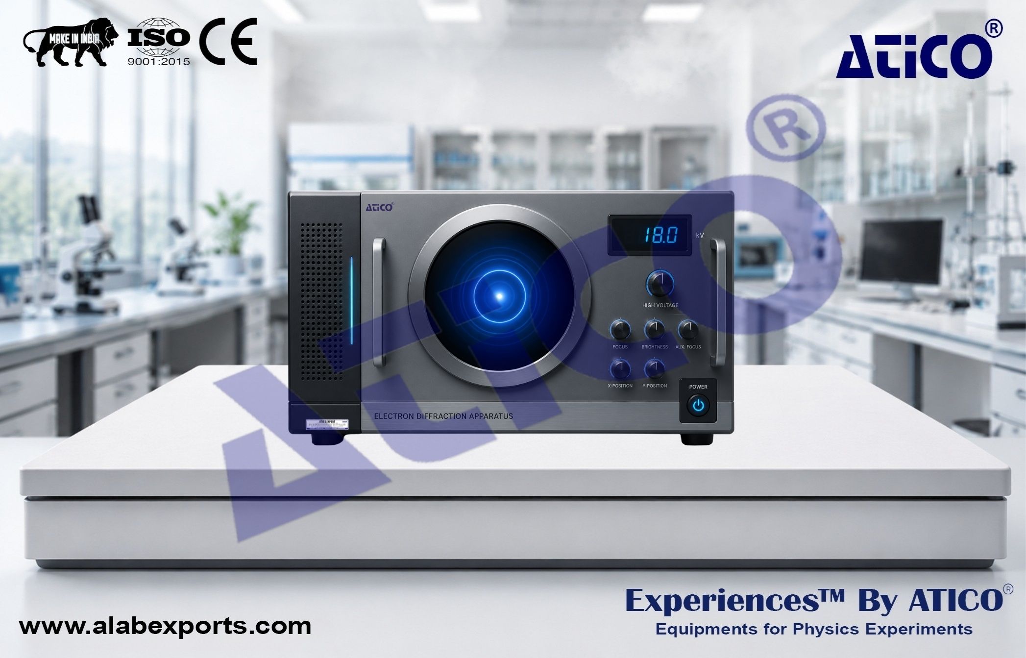 Electron Diffraction Experimental Apparatus for Advanced Physics Lab
