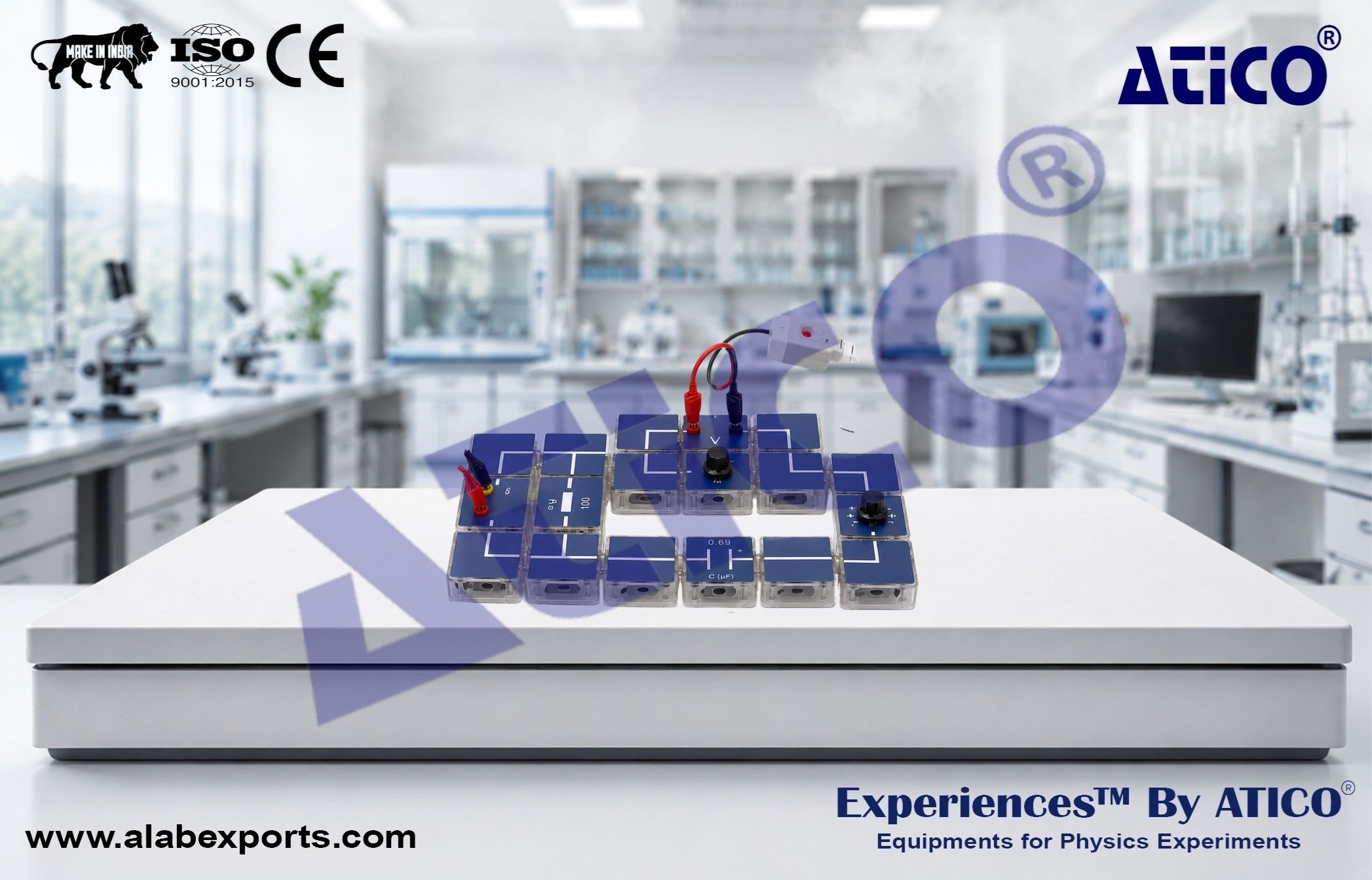 RC, LC and RLC Circuit Set for Physics Charge Discharge Resonance Series Parallel Lab Experiments
