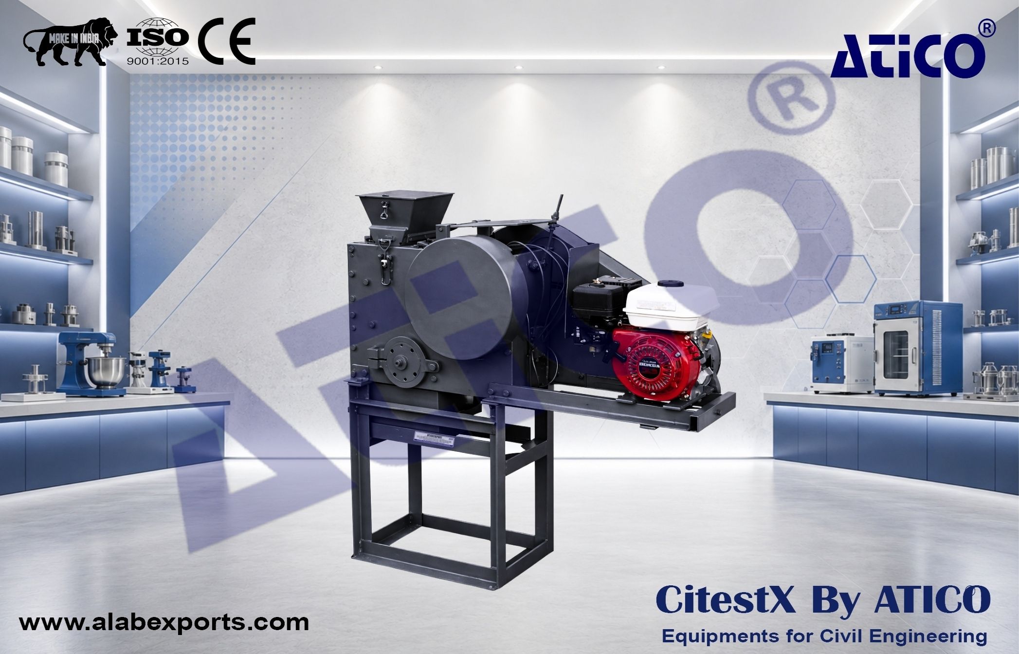 5″ × 7″ Portable Rock Crusher (Gasoline)