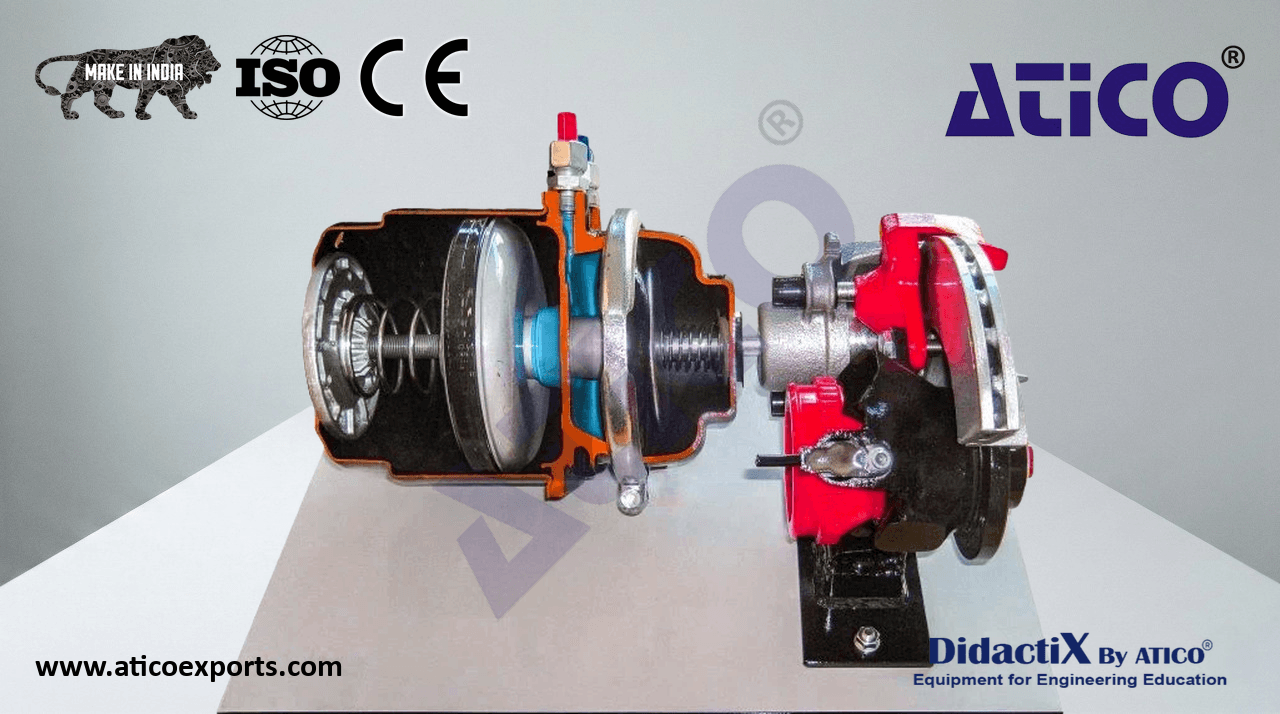 Air Brake Disc Caliper & Rotor Chamber Cut-Away