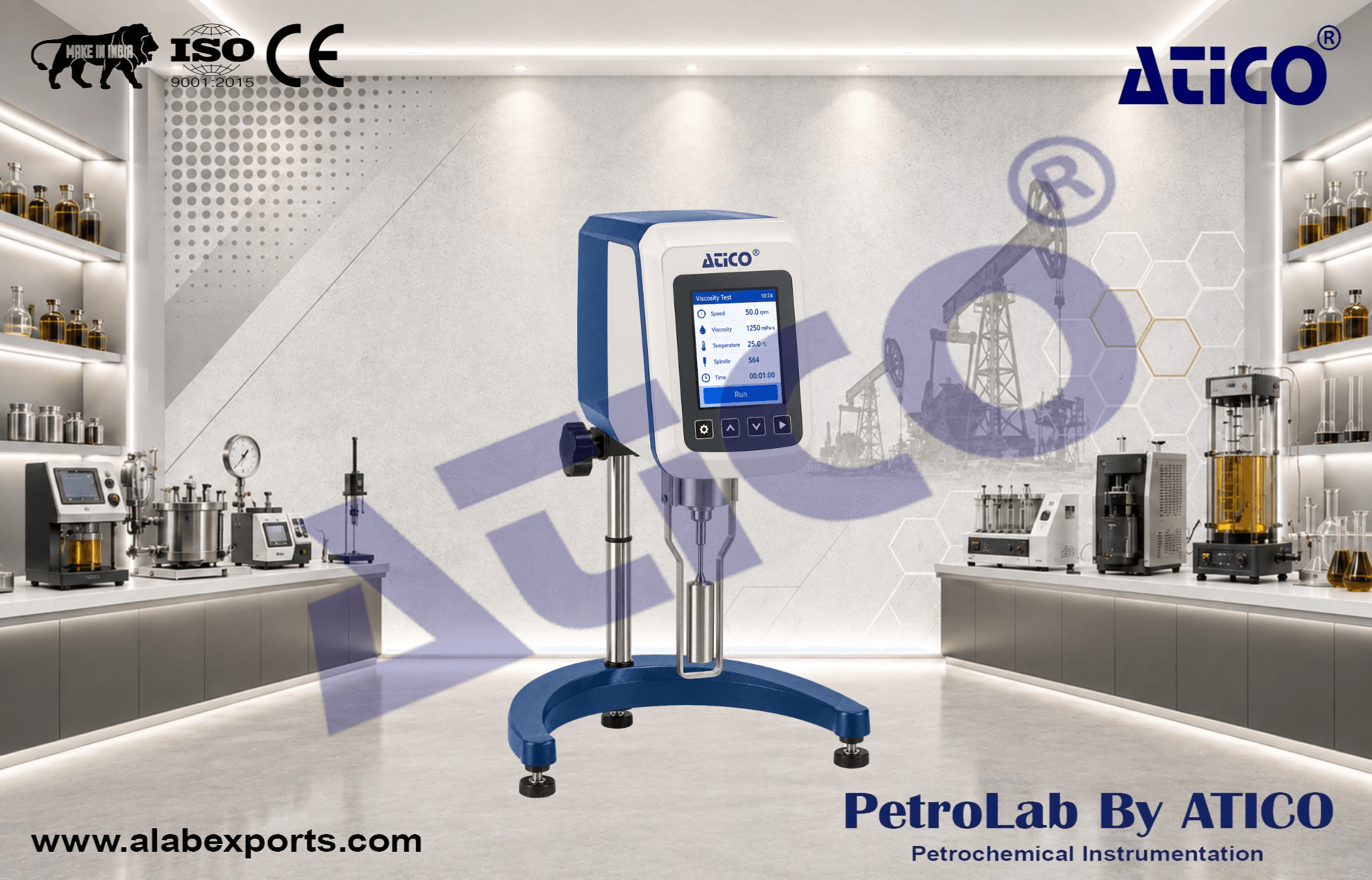 Rotational Viscometers for Oil Fuel and Petroleum Testing Instruments