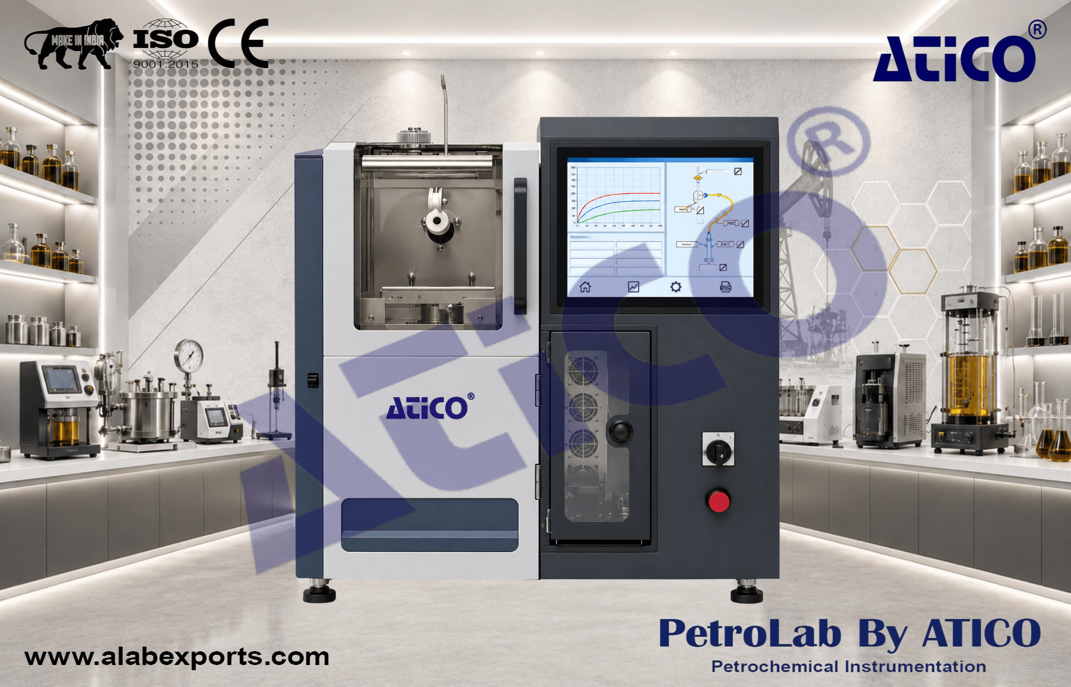 Automatic distillation under atmospheric pressure for petroleum products ASTM D1078 , ASTM D850 and ASTM D86 for petroleum, petrochemicals, pharmaceuticals, aerospace, cosmetics, food, etc.
