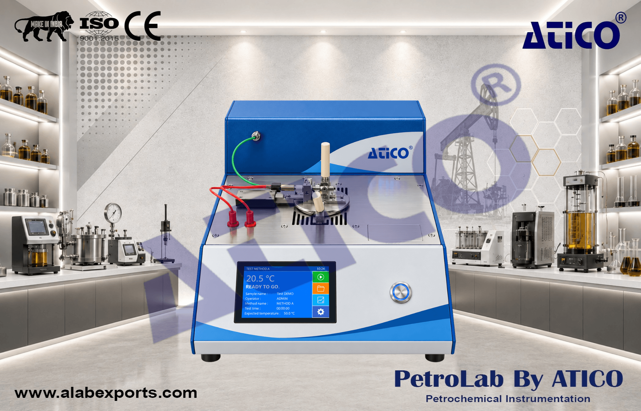 Small-volume, closed-system flash point ASTM D3278 , ASTM D3828 and ASTM D8174 for petroleum, petrochemicals, pharmaceuticals, aerospace, cosmetics, food, etc.