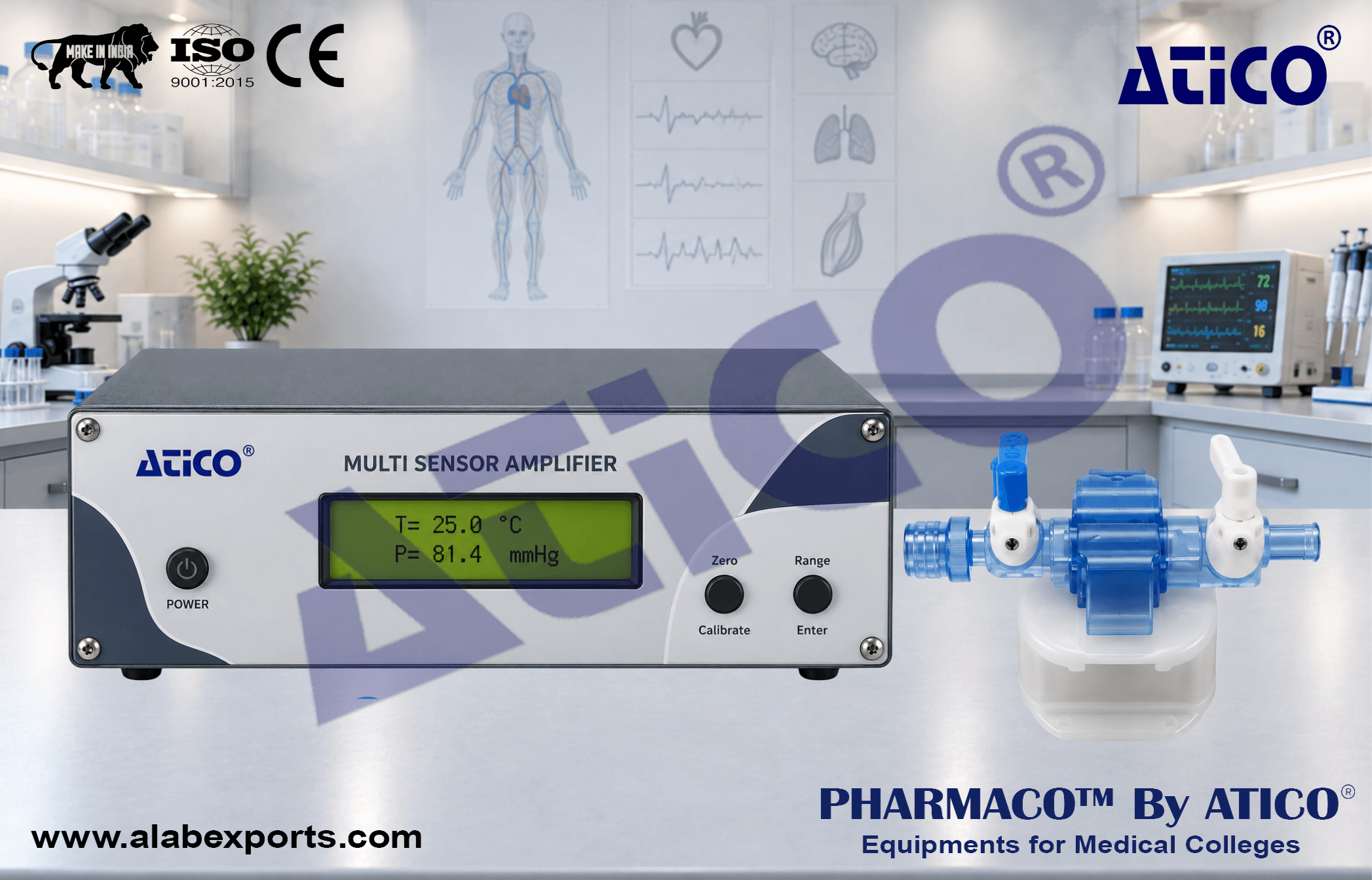 HSE Multi Sensor Amplifier Physiology Lab Equipments
