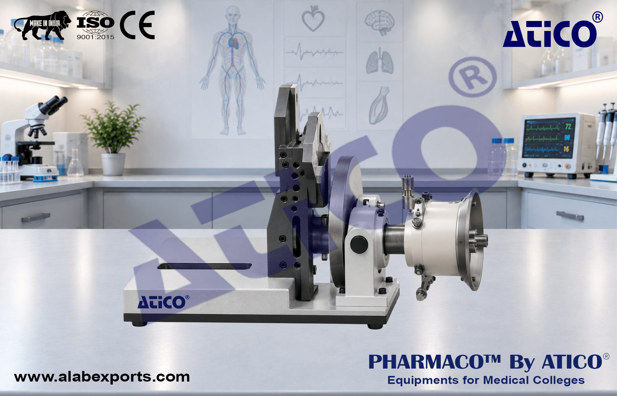 Stereotaxic Anesthesia Adapters with Anesthesia Masks for Physiology Lab