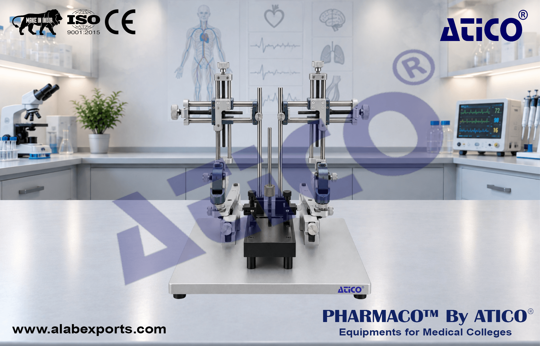 Standard UFrame Stereotaxic Instrument for Mouse and Neonatal Rat for Physiology Lab