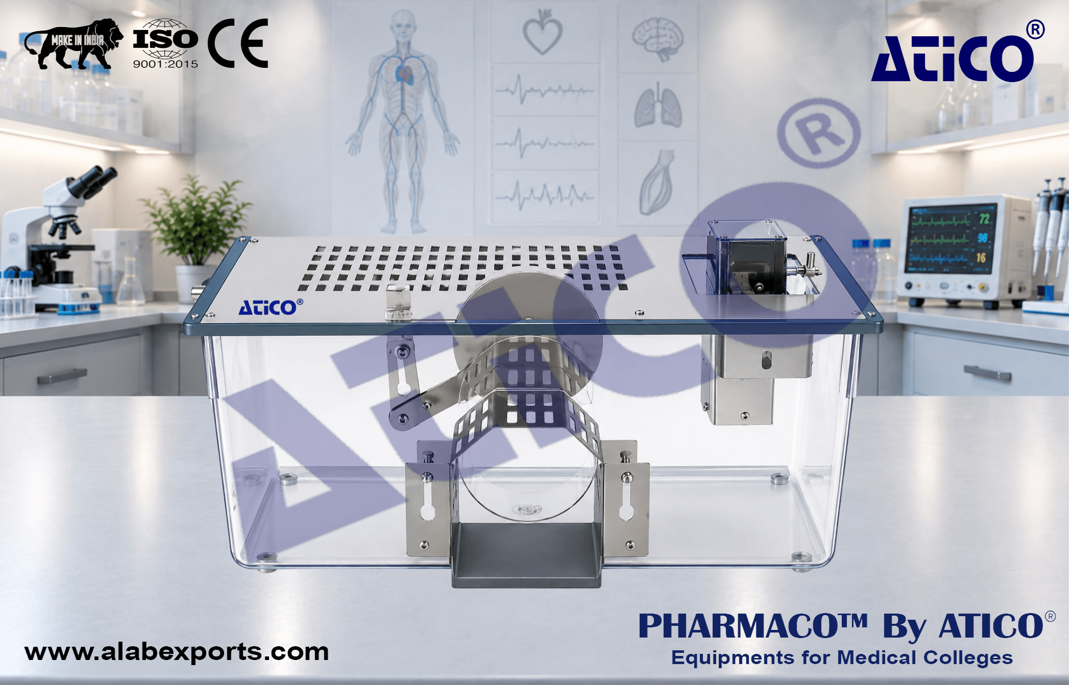 Living Chamber for Activity Wheel for Physiological Research Instrumentation