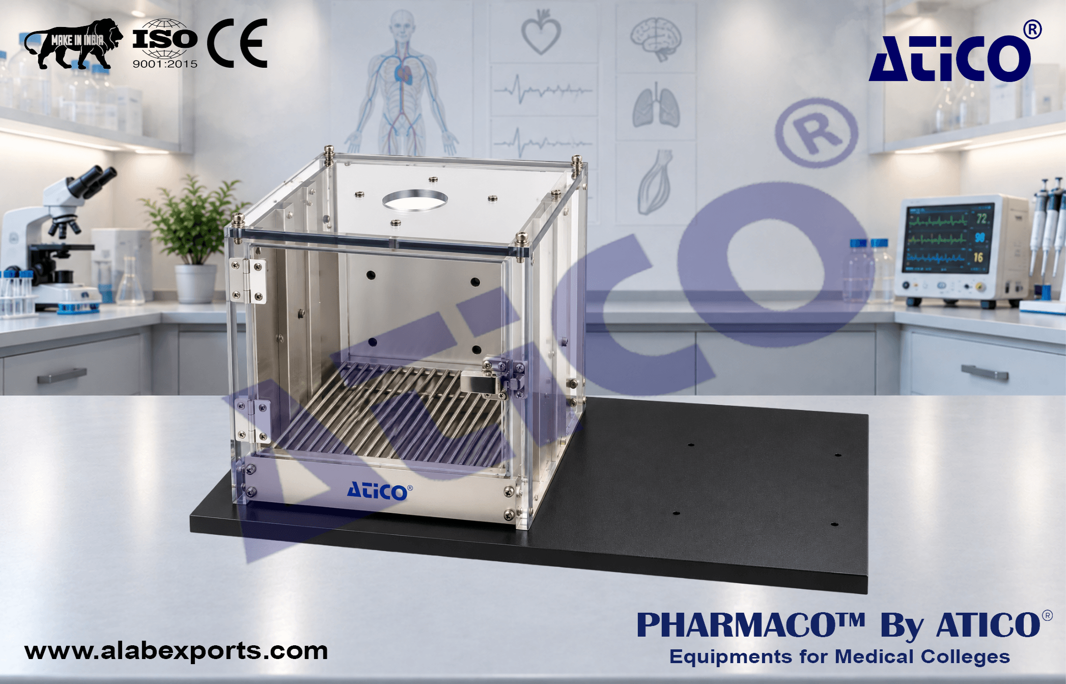 Mouse Modular Test Chamber for Physiological Research Instrumentation
