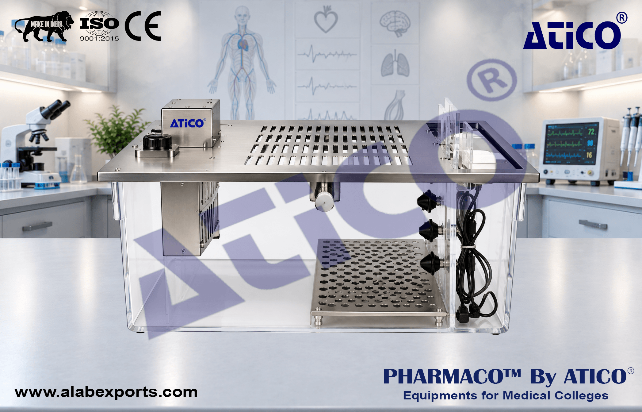Triple Lickometer Chamber for Physiological Research Instrumentation