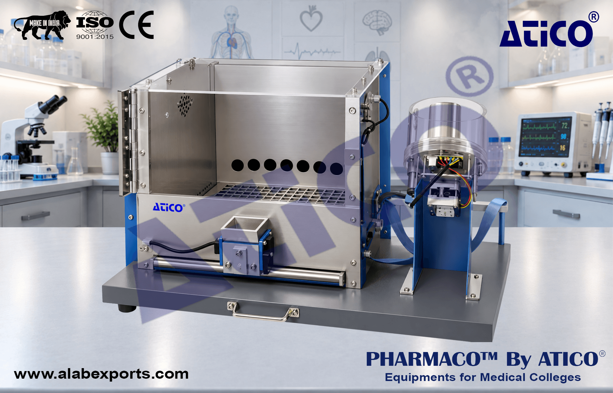 Complete Rat 5/9 Hole Box with Pellet Reward for Physiological Research Instrumentation