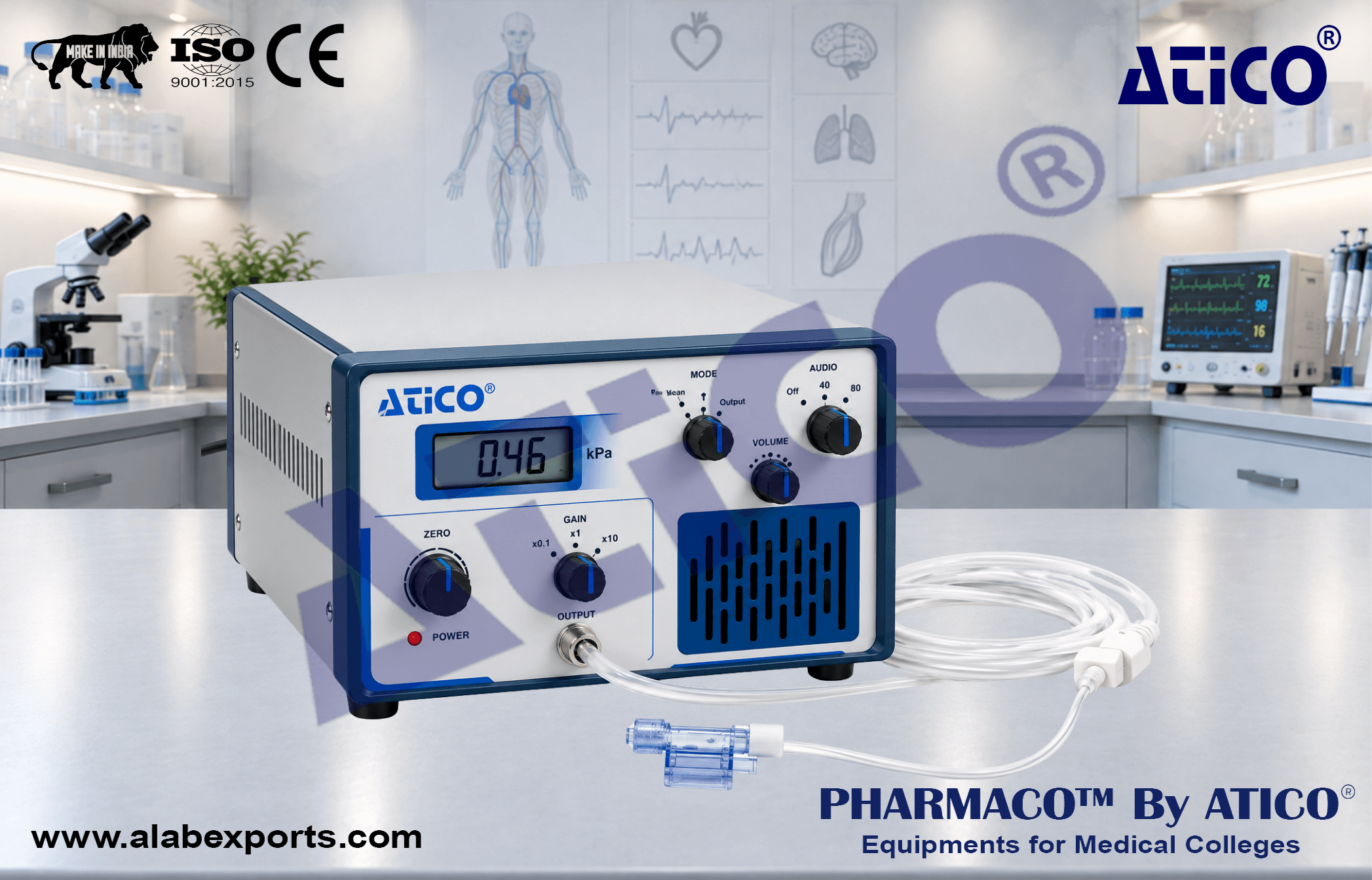 Blood Pressure Monitor For Bioscience Research Lab Equipment