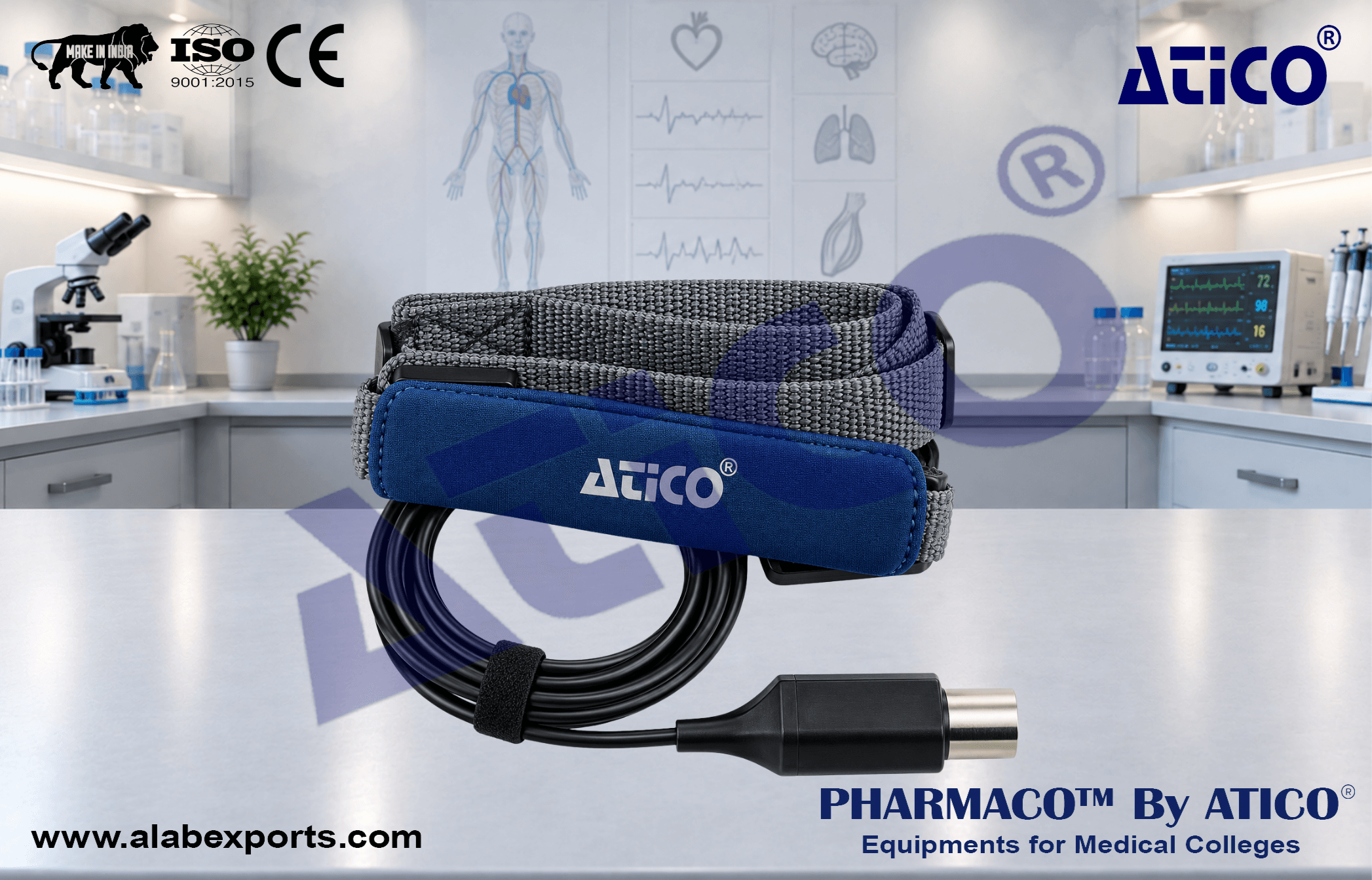 Respiratory Belt Transducer For Bioscience Research Lab Equipment