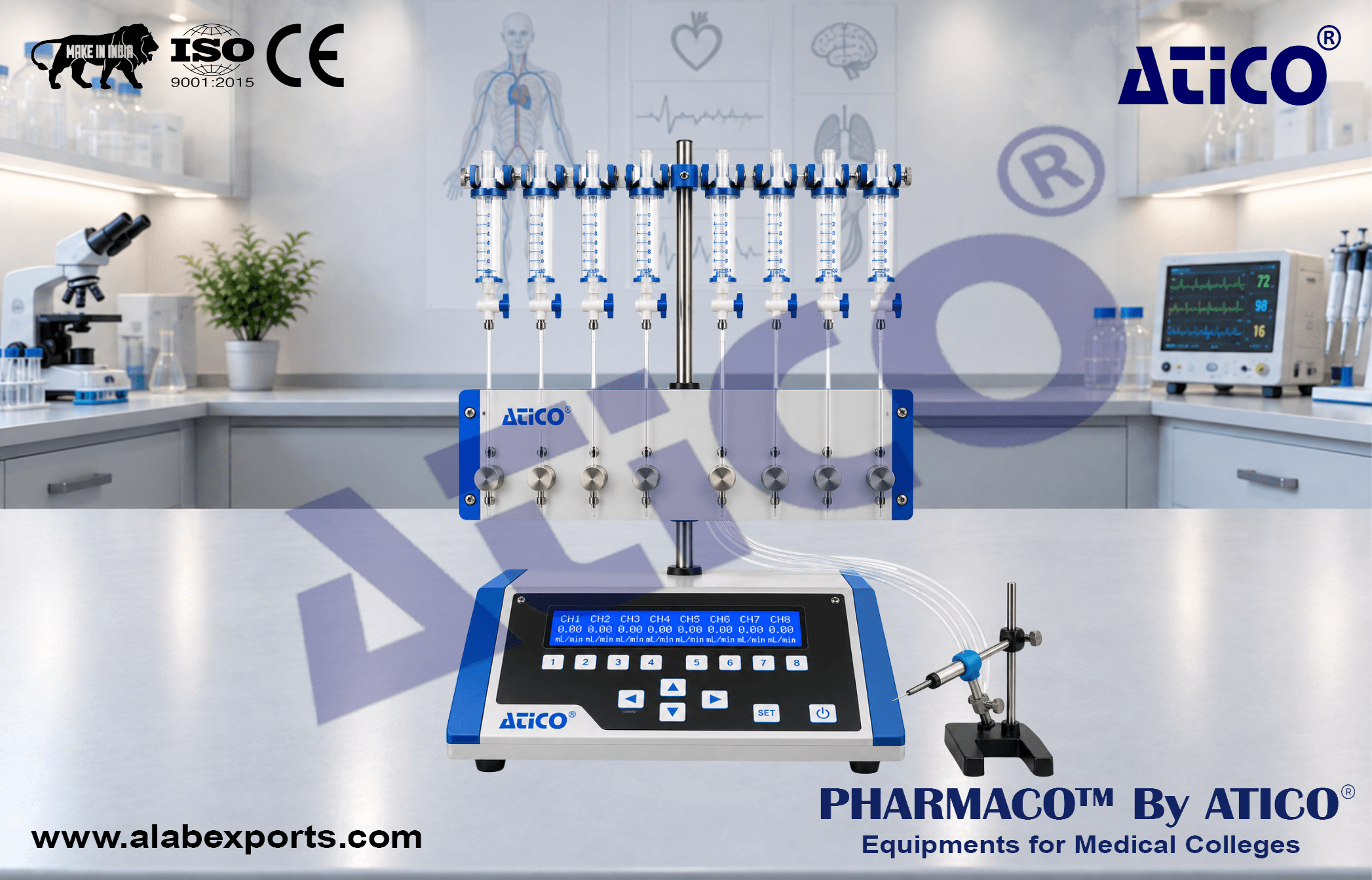 VCPlus8 Channel Gravity Systems For Bioscience Instrumentation