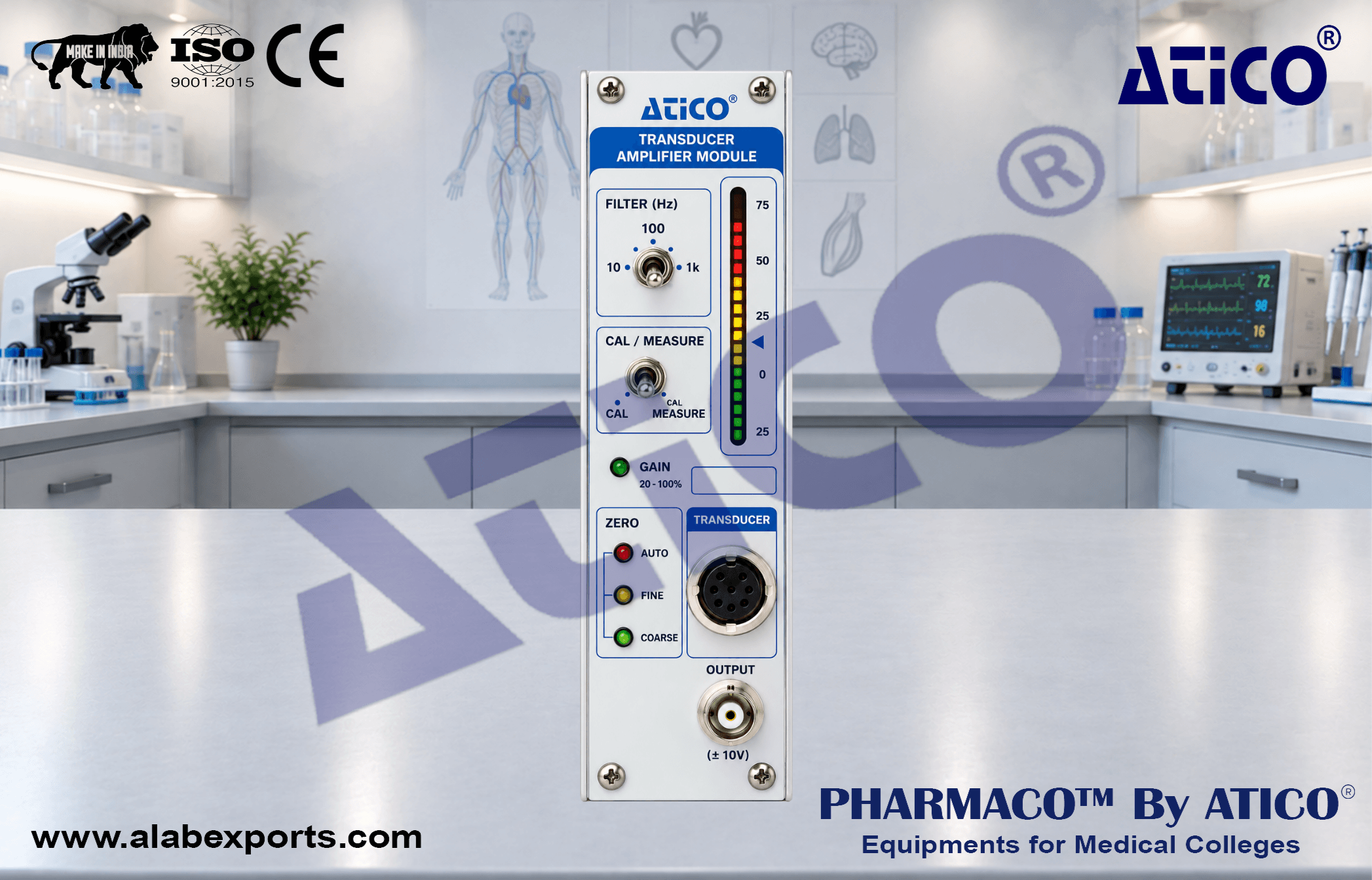 Transducer Amplifier Modules For physiology Research Lab Equipment