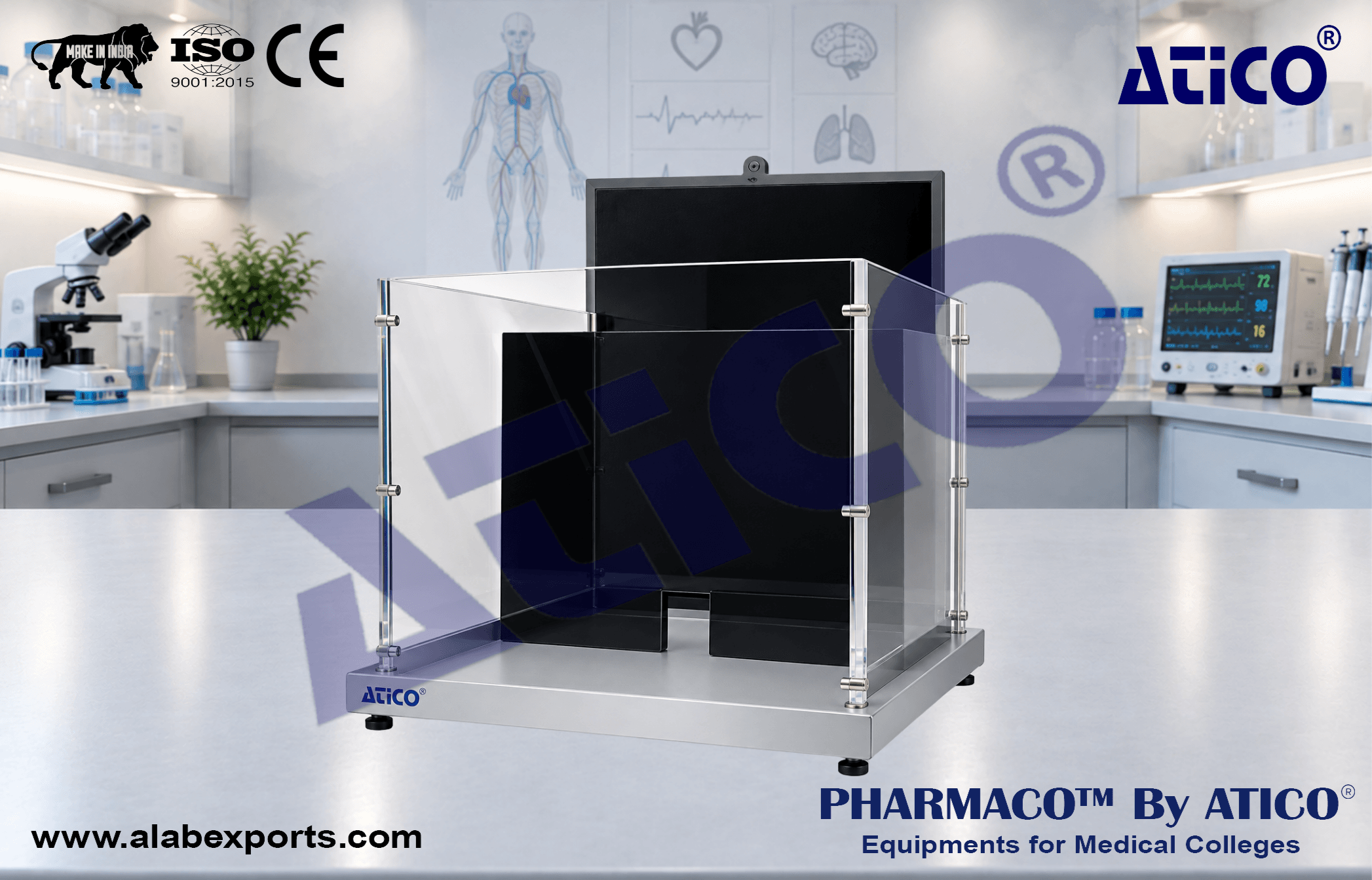 Light/Dark Box for Mice and Rats For Animal Research Lab Equipment