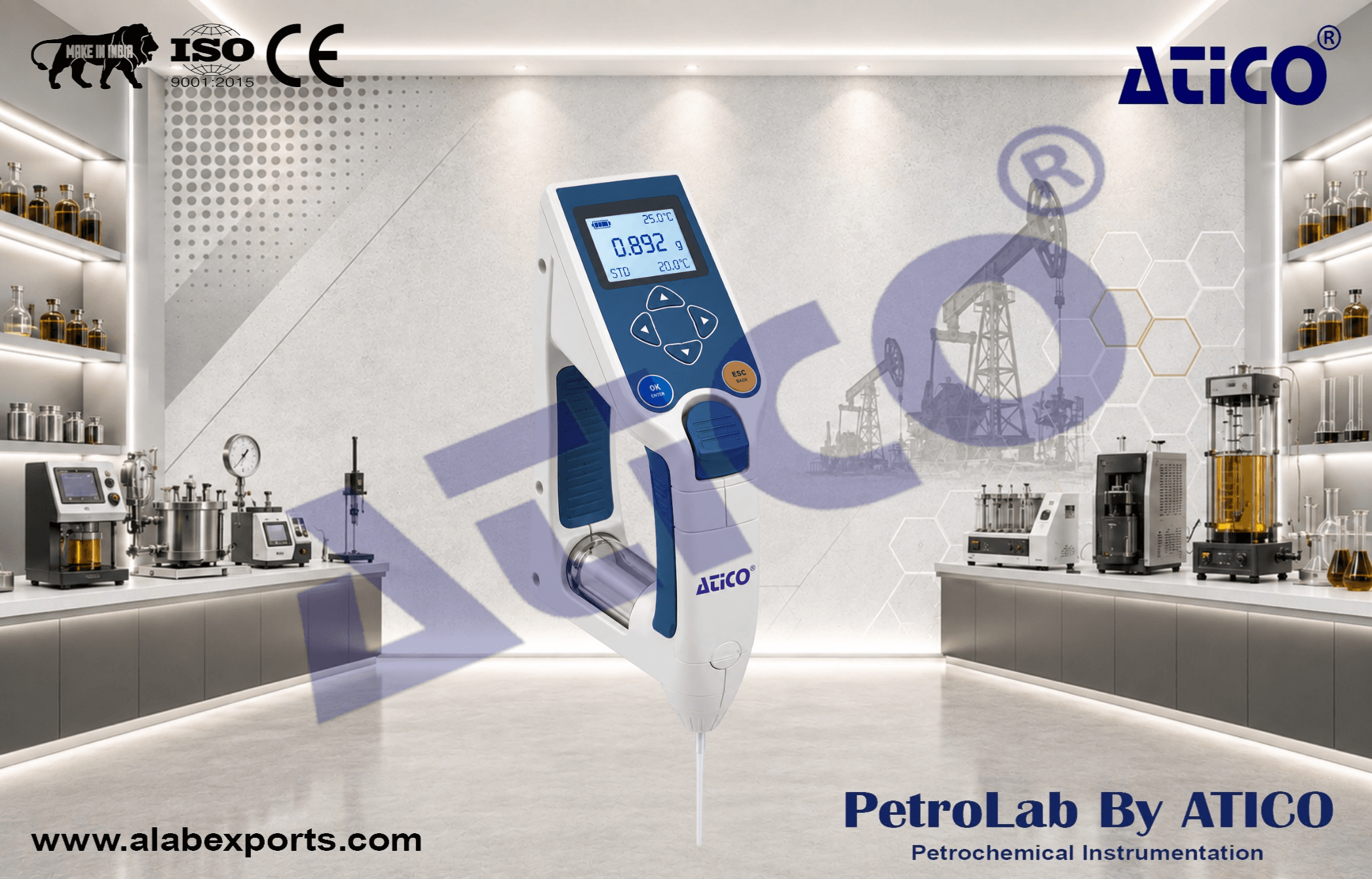 Portable Digital Density Meter for Oil and Petroleum Testing Equipment