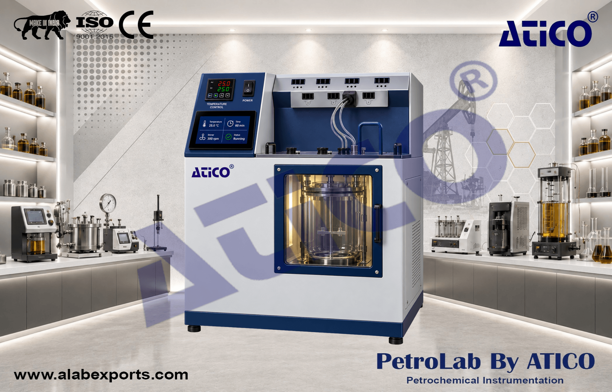 Refrigerated Kinematic Viscosity Bath with Optical Flow Detection System for Fuel Testing Instrument