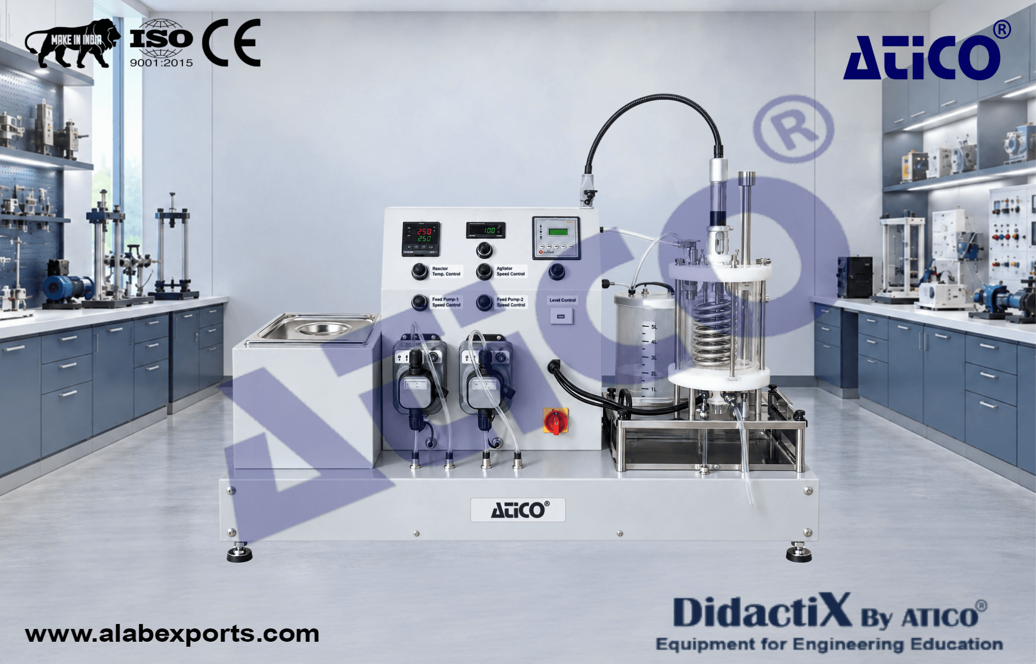 Supply Unit for Chemical Reactors Teaching Equipment