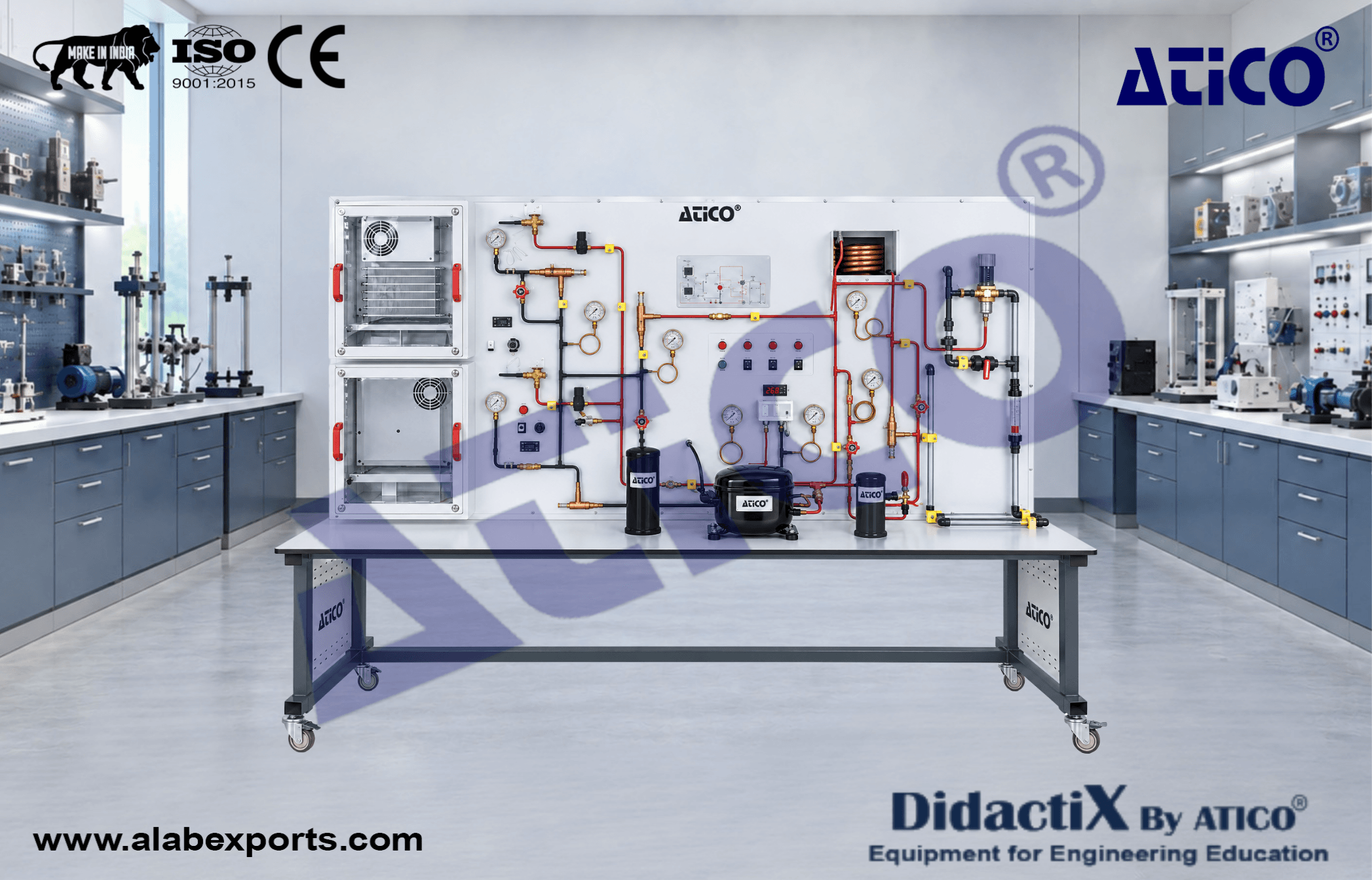 Secondary Controllers in Refrigeration Systems Teaching Equipment