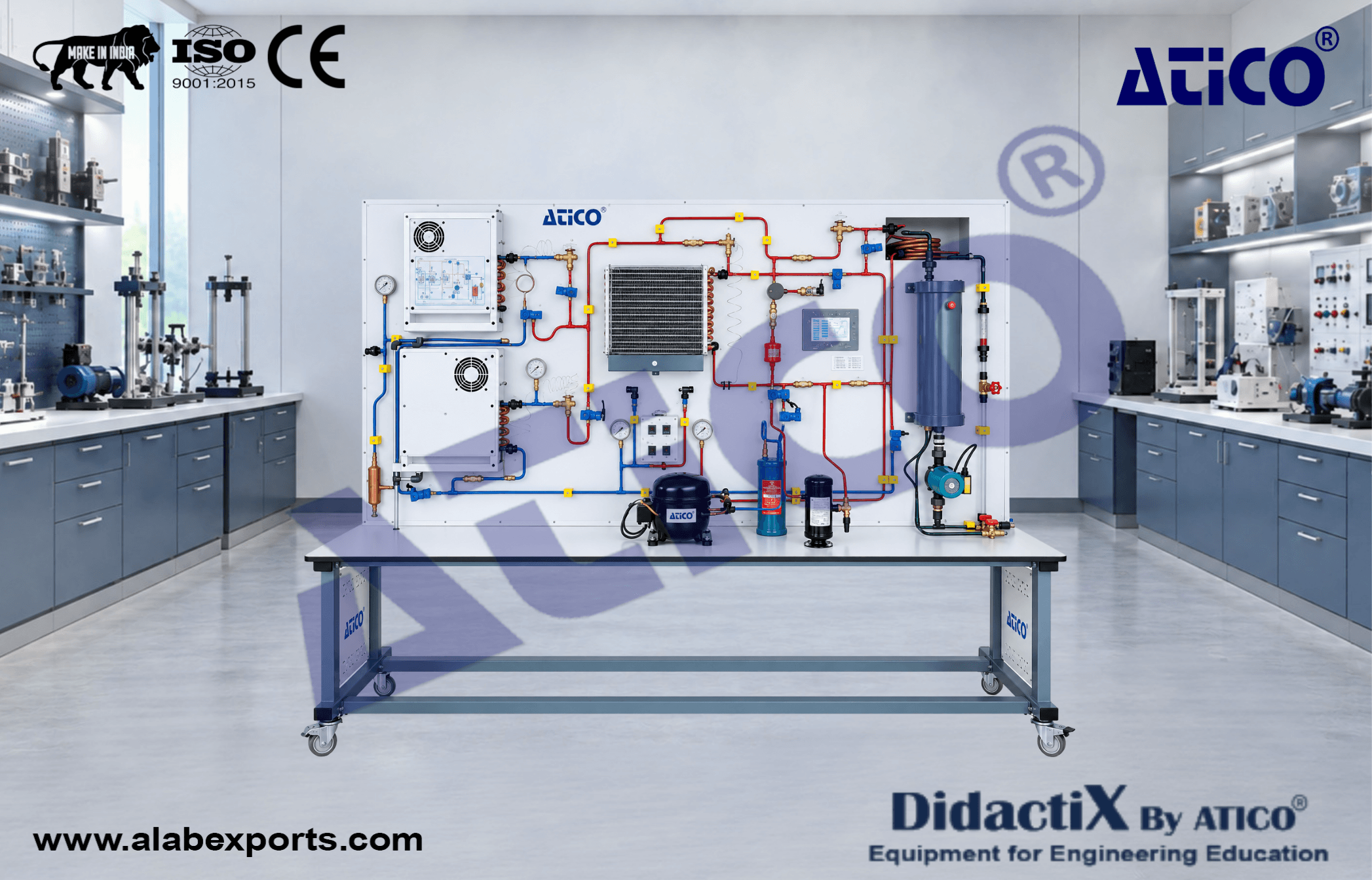Heat Pump for Cooling and Heating Teaching Equipment